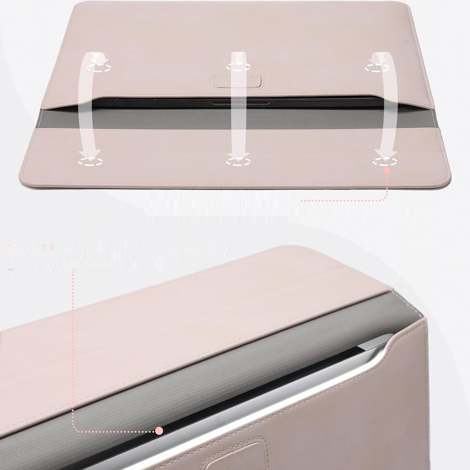 Etui HYZUO 13.3-14 cali pasuje do laptopów, kolor morelowy.