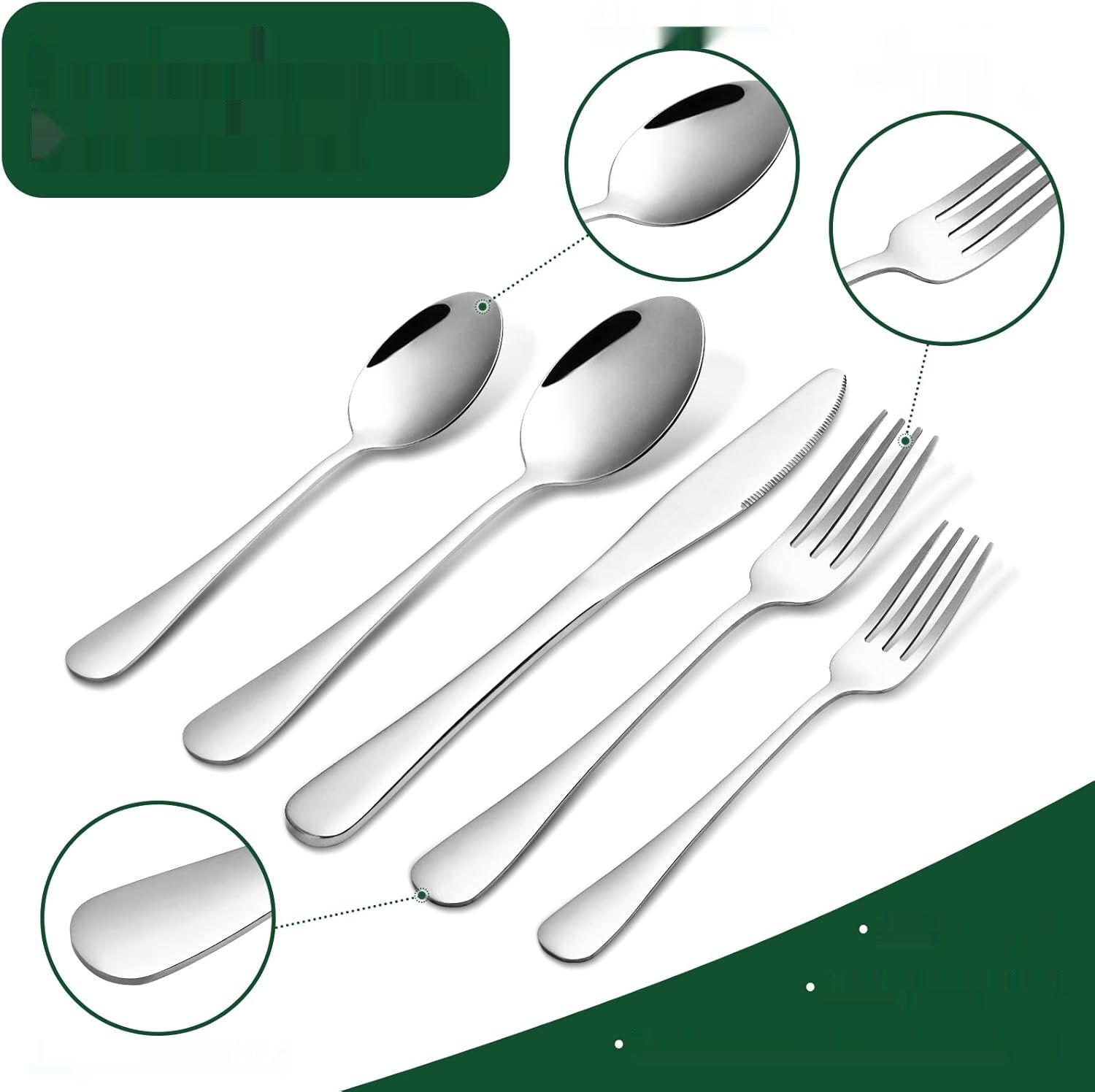 Zestaw Sztućców 30 szt., Stal Nierdzewna, Grubość 2 mm, Bezpieczne w Zmywarce.