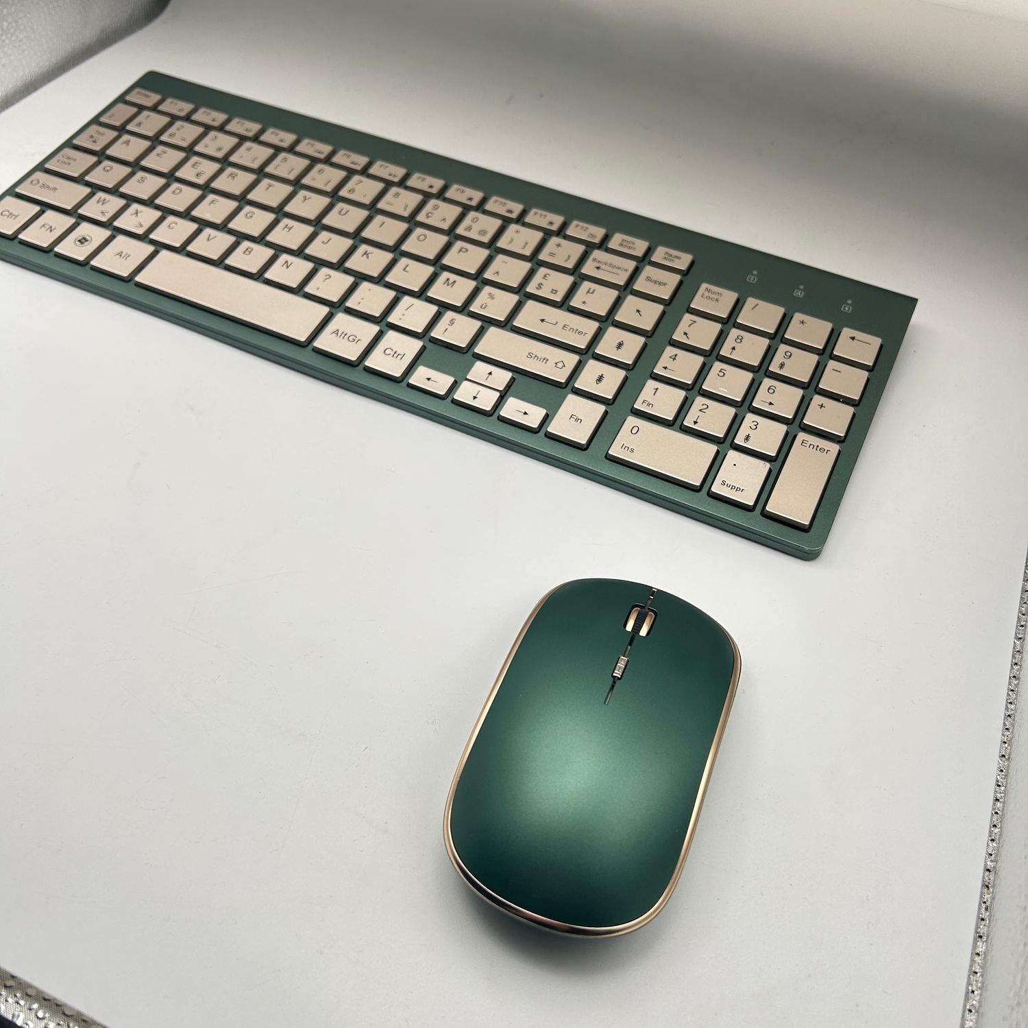 JOYACCESS klawiatura 2,4 GHz, ultracienka, kompaktowa, AZERTY - Szmaragd