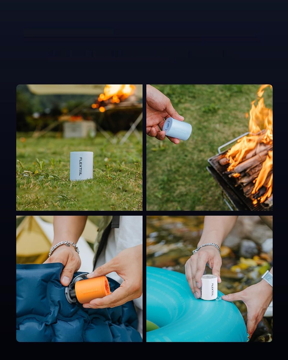 FLEXTAILGEAR TINY PUMP2 X, pompka powietrza na akumulator 1300 mAh.