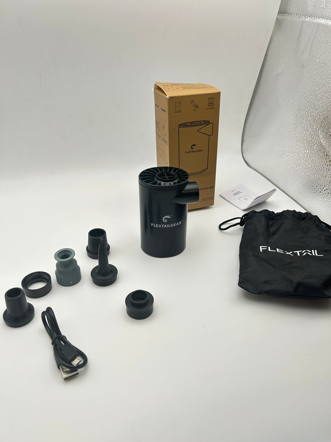FLEXTAILGEAR Evo Pump, przenośna elektryczna pompa 4500Pa, 250 L/min