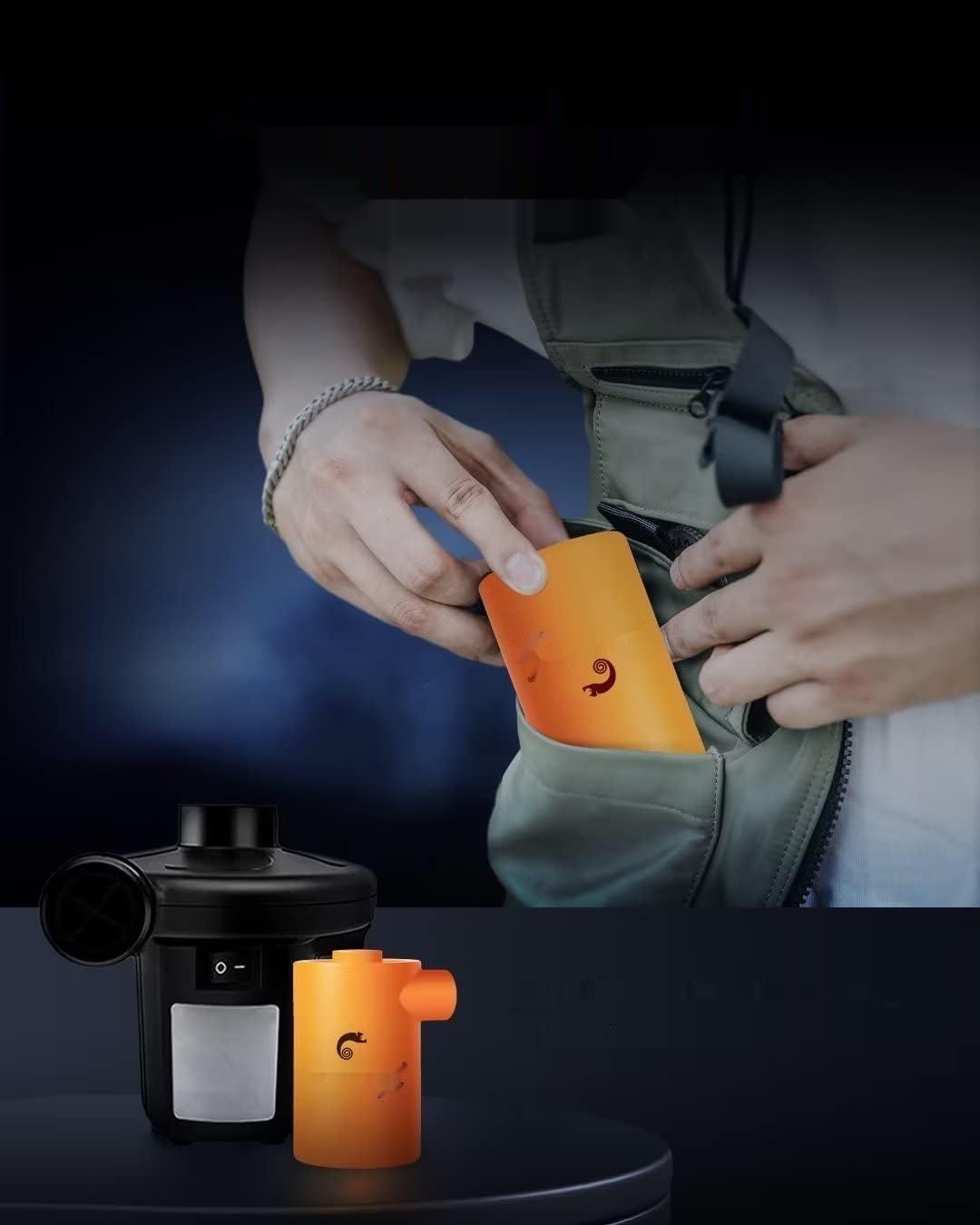 FLEXTAILGEAR Elektryczna pompka powietrza 2 w 1, kompaktowa, 3 dysze