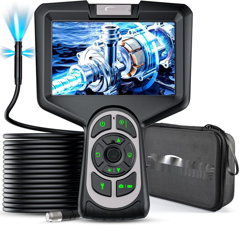 Hiacinto Kamera endoskopowa 20m, ekran IPS, IP68, 8mm, 1080P HD, 32GB