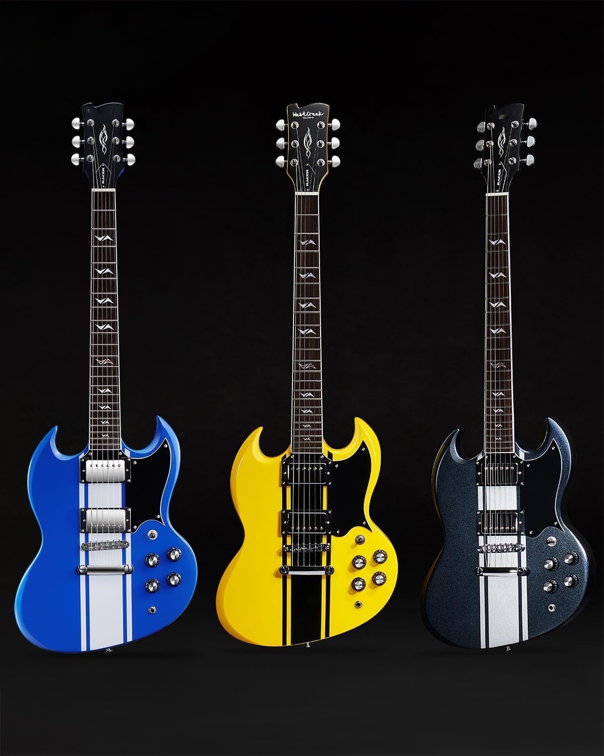 WestCreek Guitars Racer Gitara Elektryczna z Podwójnym Wcięciem
