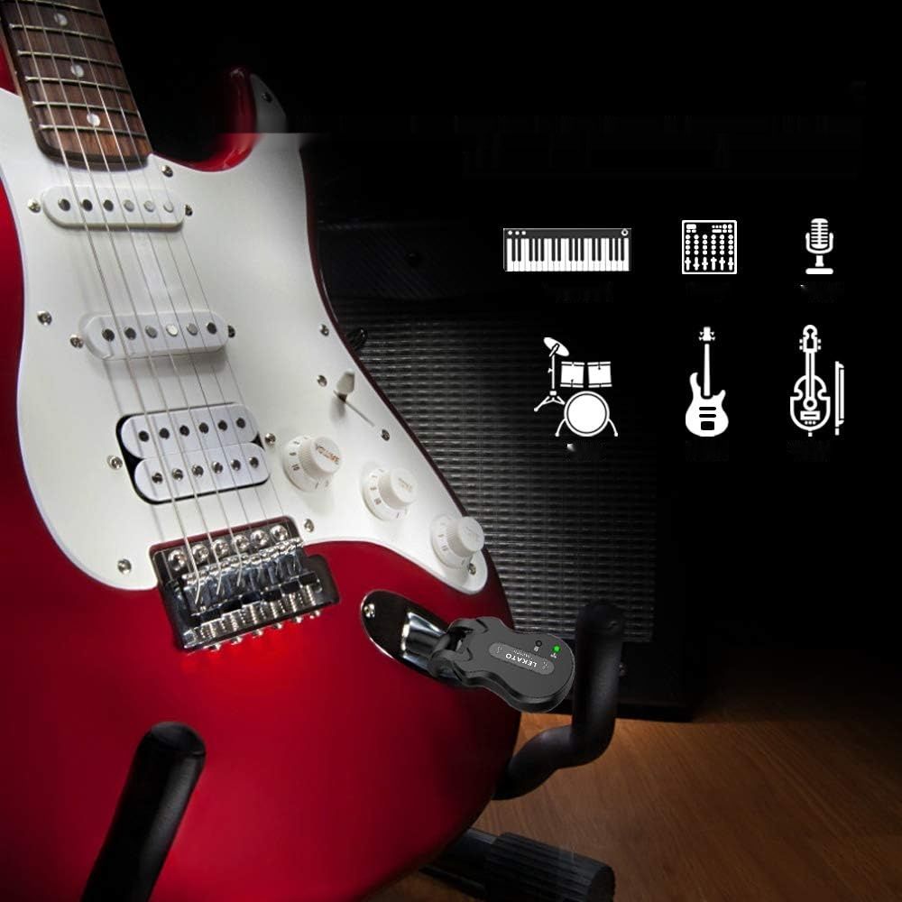 LEKATO 5.8GHz Bezprzewodowy Nadajnik Odbiornik Gitarowy
