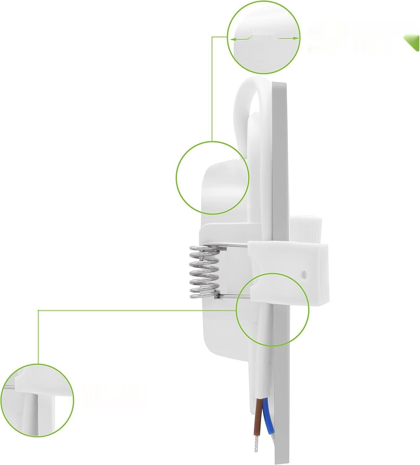 Lumare 9x Wpuszczane Reflektory LED 6 W IP44 Bardzo Płaskie