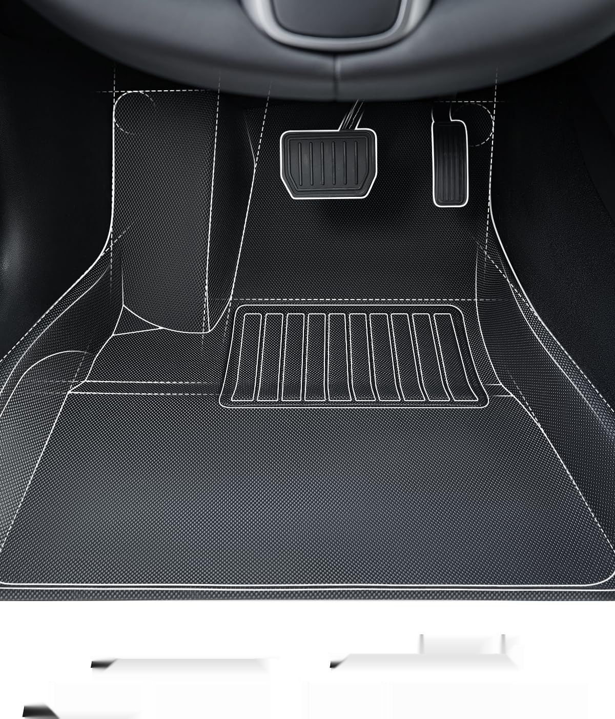 TAPTES Dywaniki Tesla Model 3 2021-2023, pełny zestaw, każda pogoda.