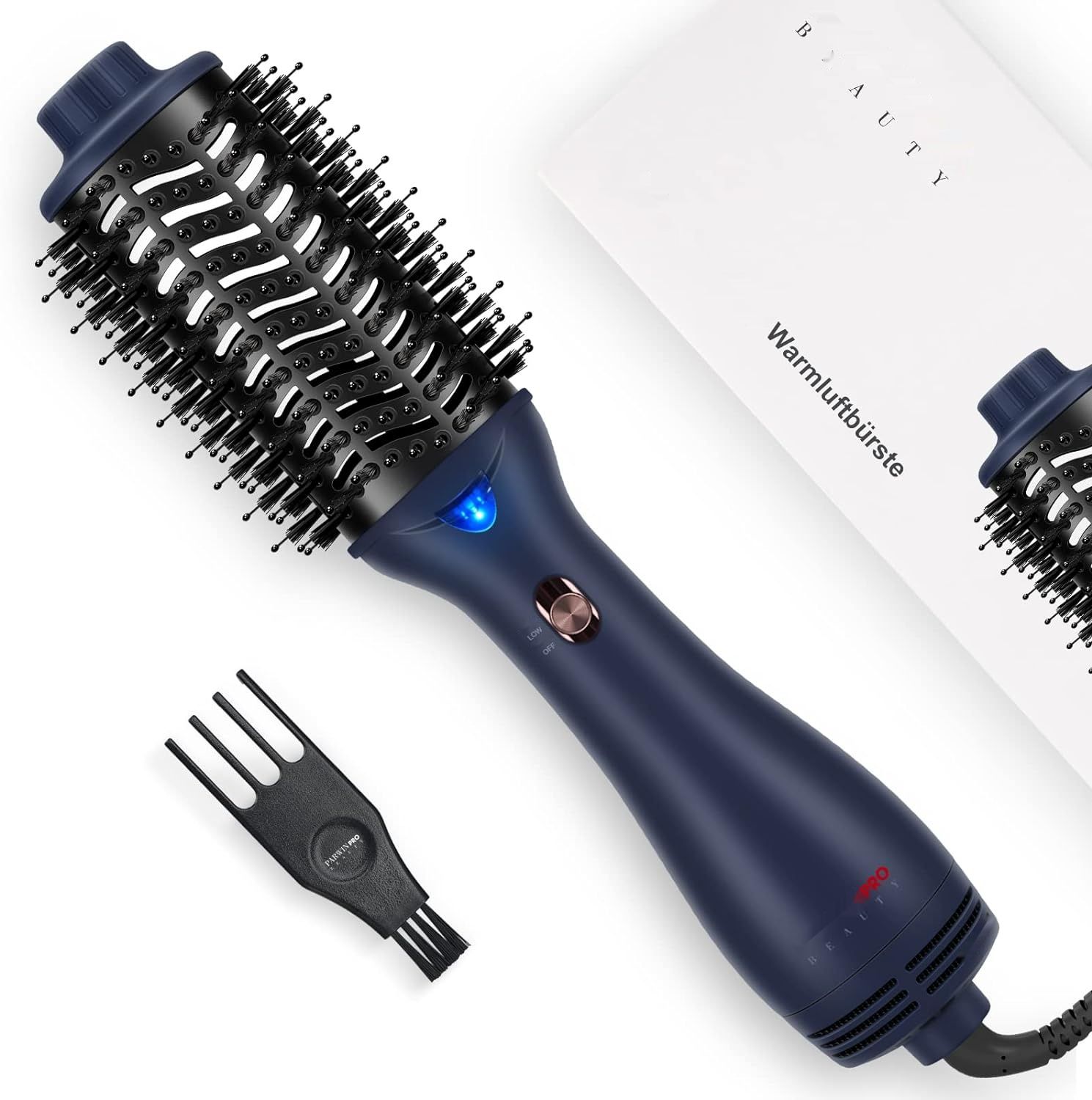 PARWIN PRO BEAUTY Suszarko-Lokówka 4-w-1, 1000W (Pruski Niebieski)