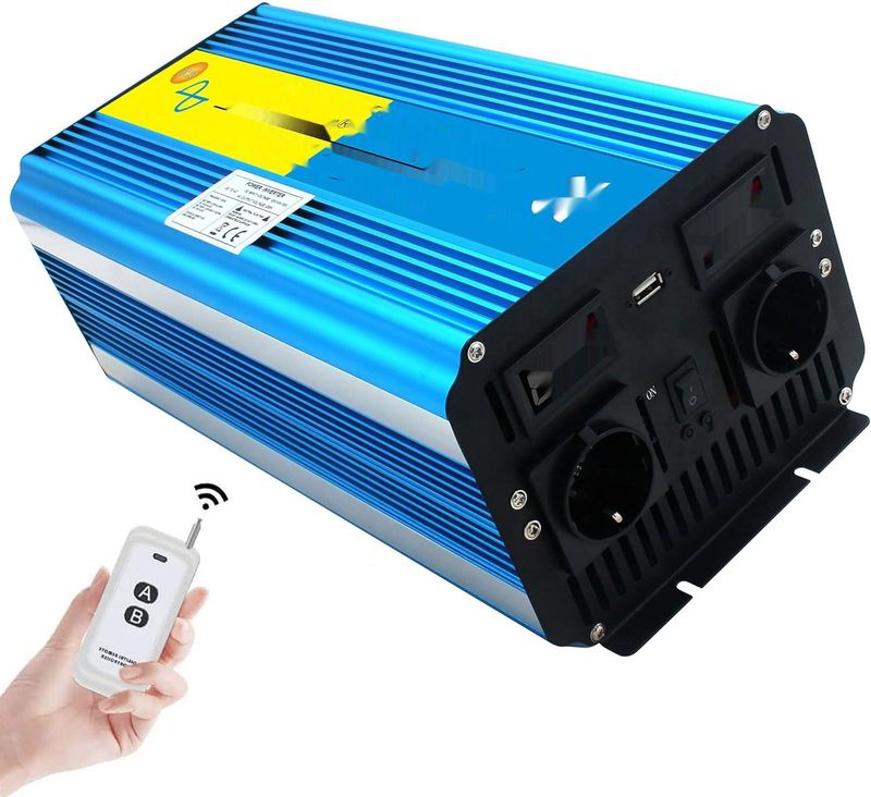 LVYUAN 3000W/6000W Przetwornica DC 12V na AC 230V, Zdalne Sterowanie