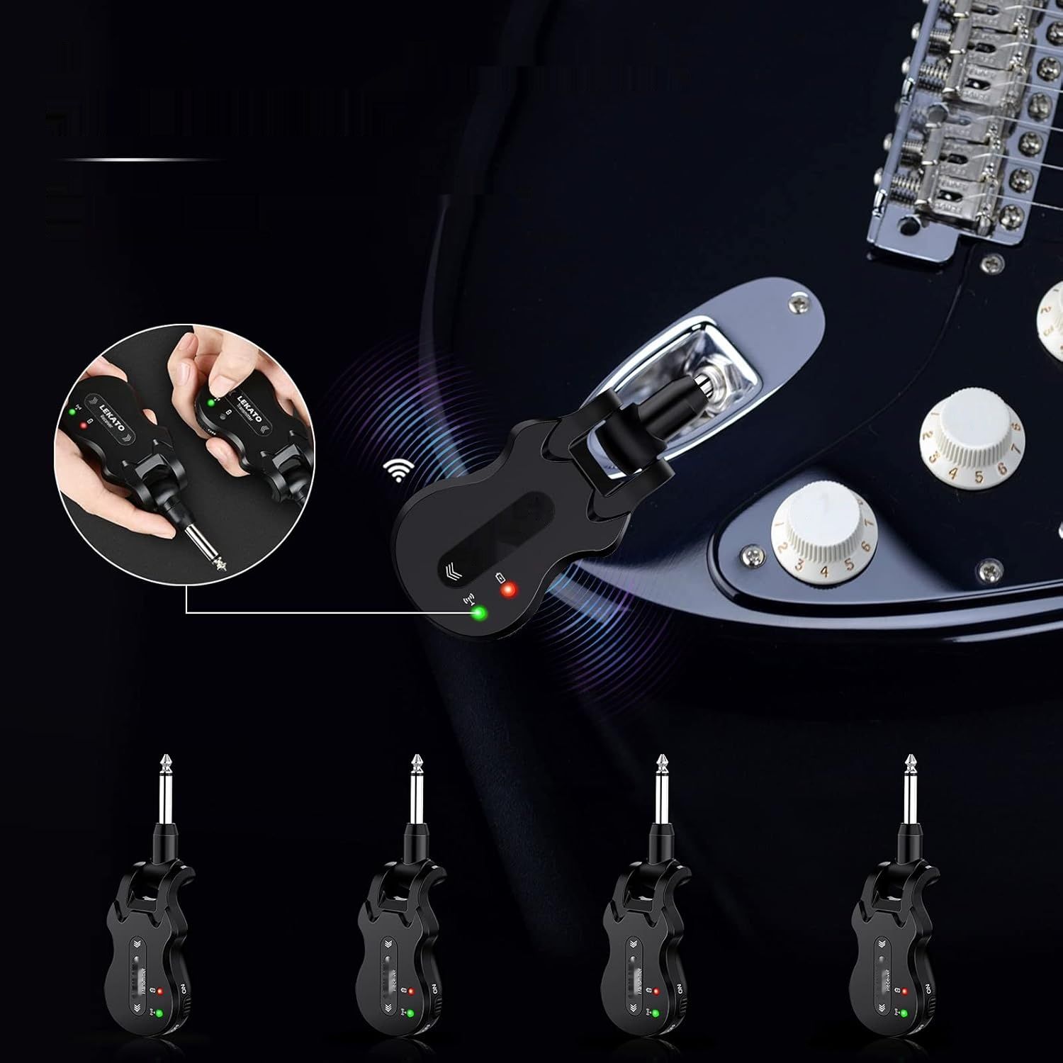 LEKATO 5.8GHz Bezprzewodowy Nadajnik Odbiornik Gitarowy
