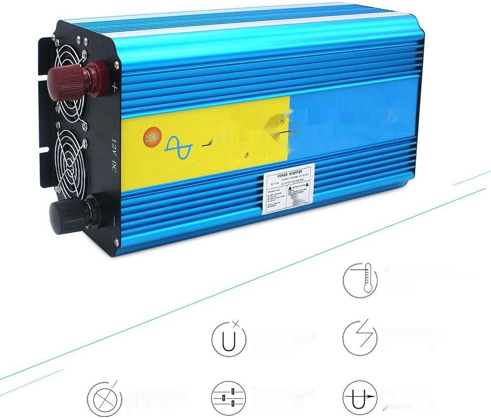 LVYUAN 3000W/6000W Przetwornica DC 12V na AC 230V, Zdalne Sterowanie
