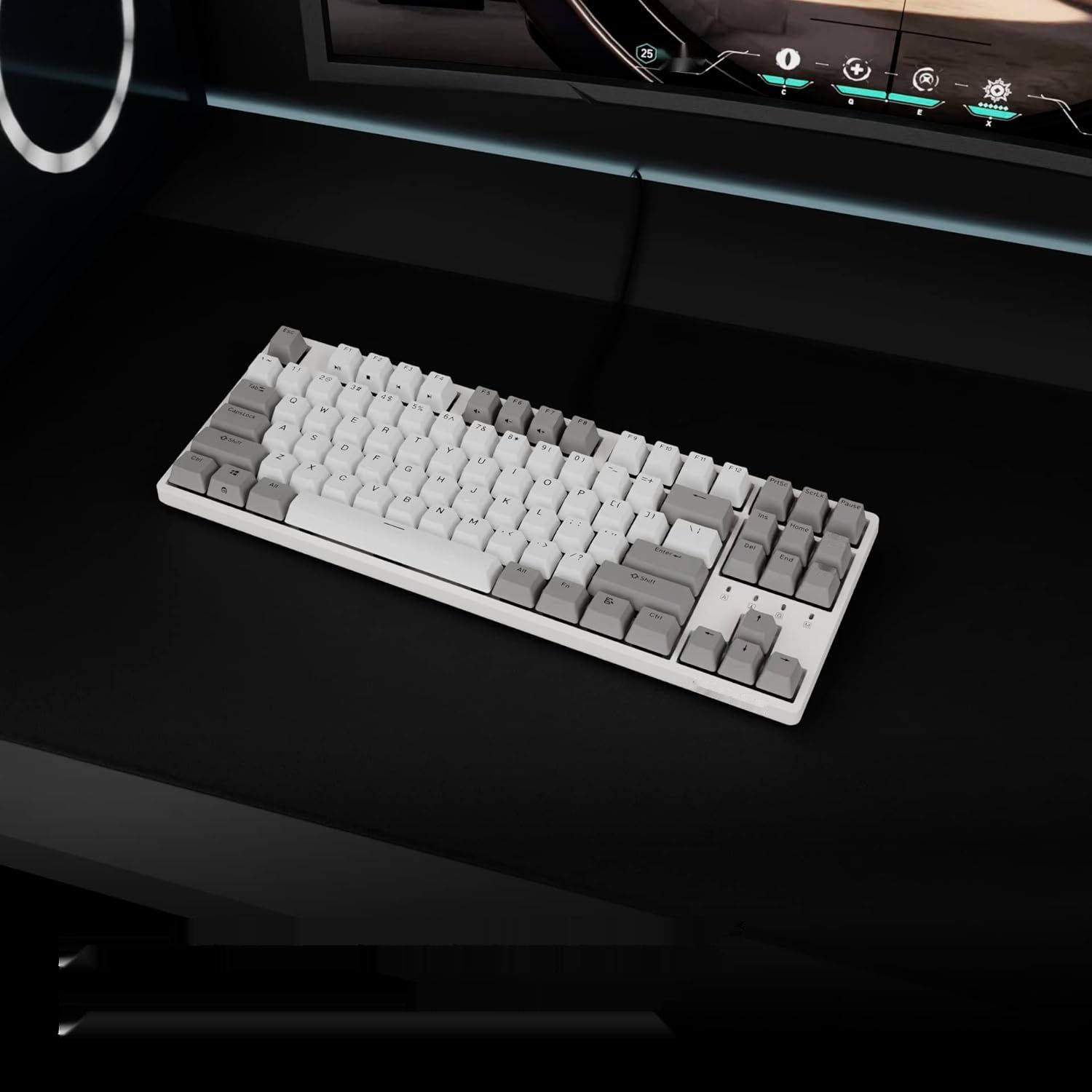 DURGOD Taurus K320 TKL – 88 klawiszy, PBT, USB-C, QWERTZ, Cherry Mx Black