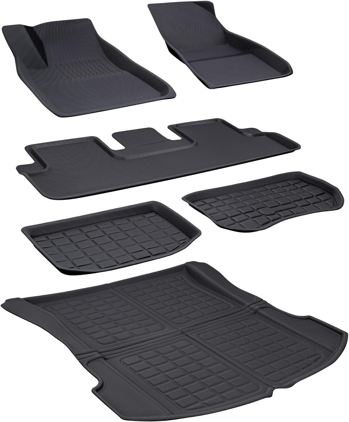 TAPTES Dywaniki Tesla Model 3 2021-2023, pełny zestaw, każda pogoda.
