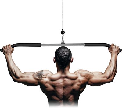 Lyndwin Lat Pull Bar Kabelowy Uchwyt na Biceps Triceps Czarna Stalowa