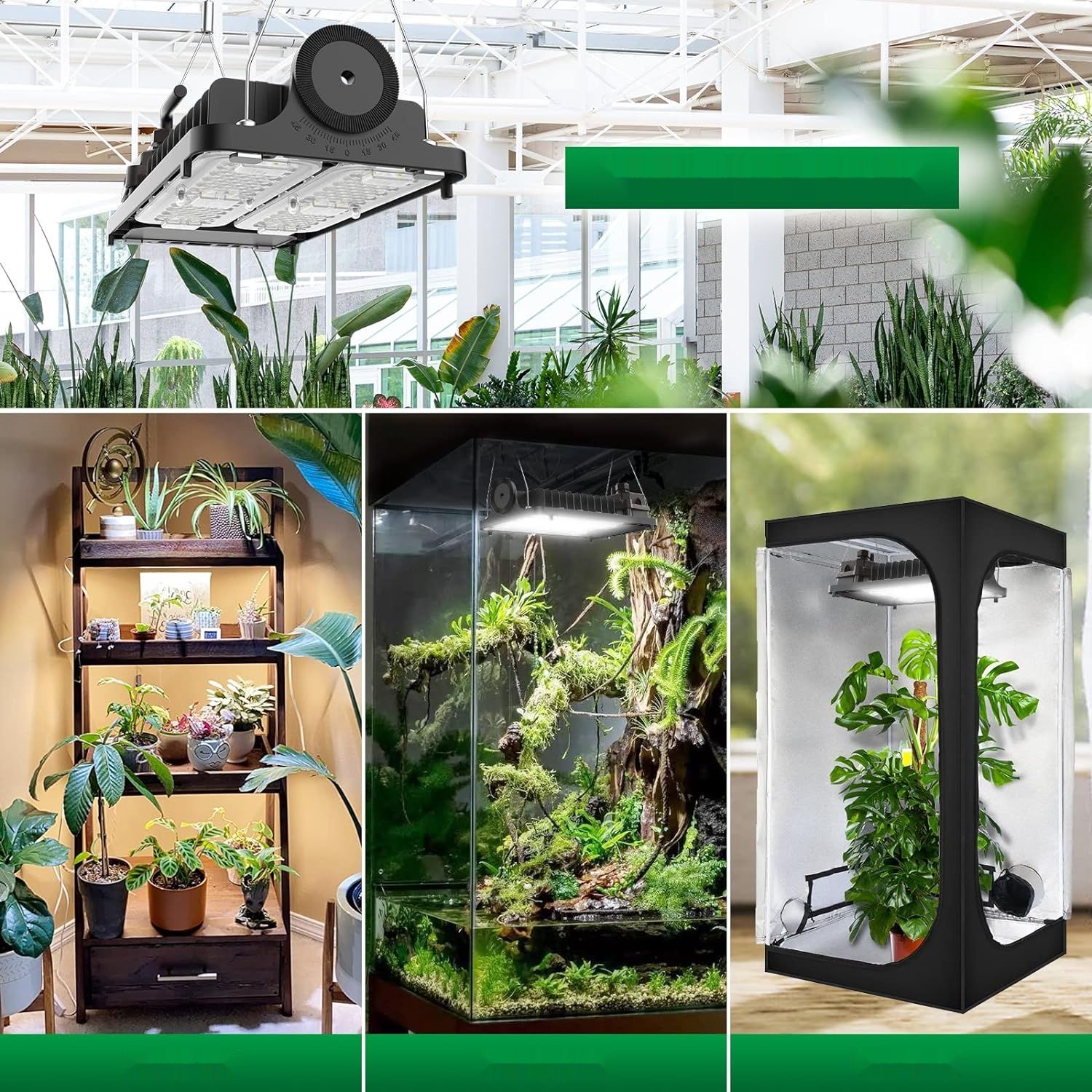 SANSI Lampa LED 1000W, Pełne Spektrum, IP54, Energooszczędna 90%