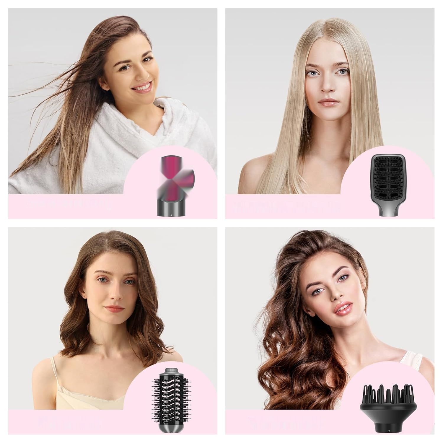 Zestaw PARWIN PRO BEAUTY, Suszarko-Lokówka 4-w-1, 1000 W.