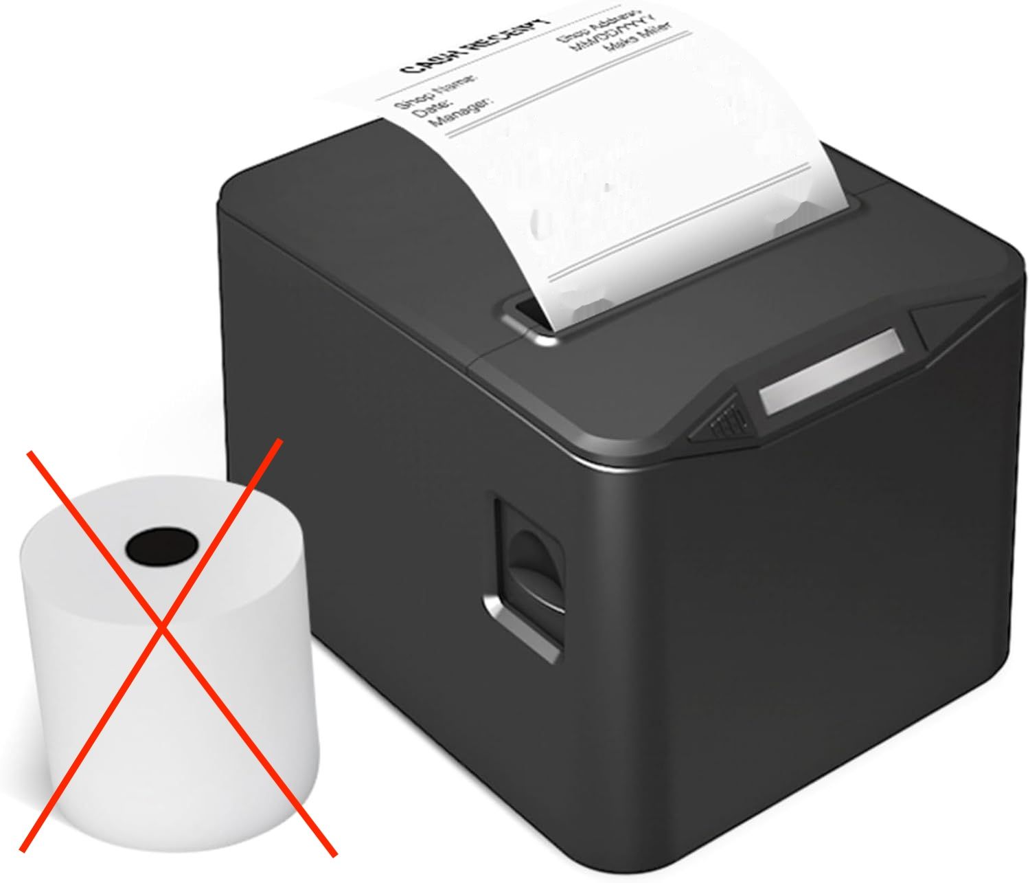 Bisofice POS-8370USB-B Drukarka Paragonów 80 mm, Termiczna, USB+LAN, ESC/POS, Czarna