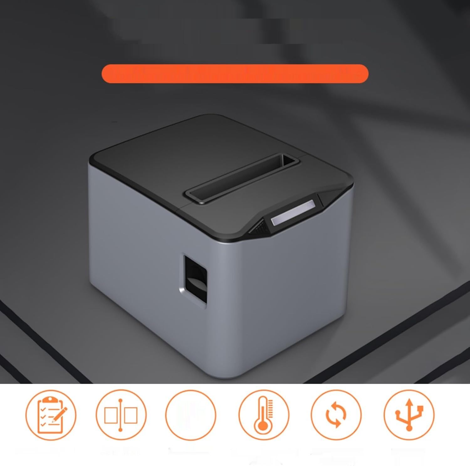 Bisofice POS-8370USB-B Drukarka Paragonów 80 mm, Termiczna, USB+LAN, ESC/POS, Czarna