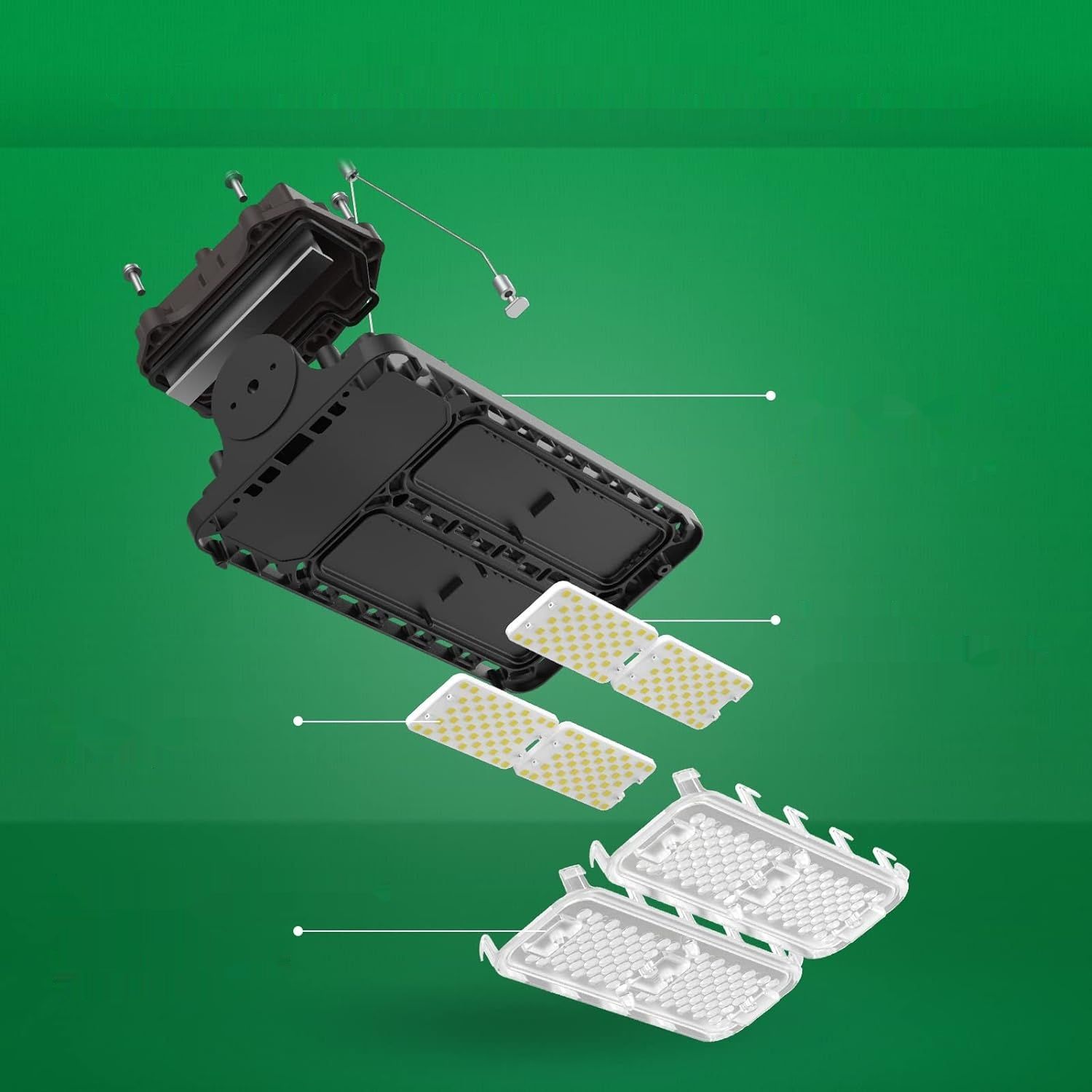 SANSI Lampa LED 1000W, Pełne Spektrum, IP54, Energooszczędna 90%