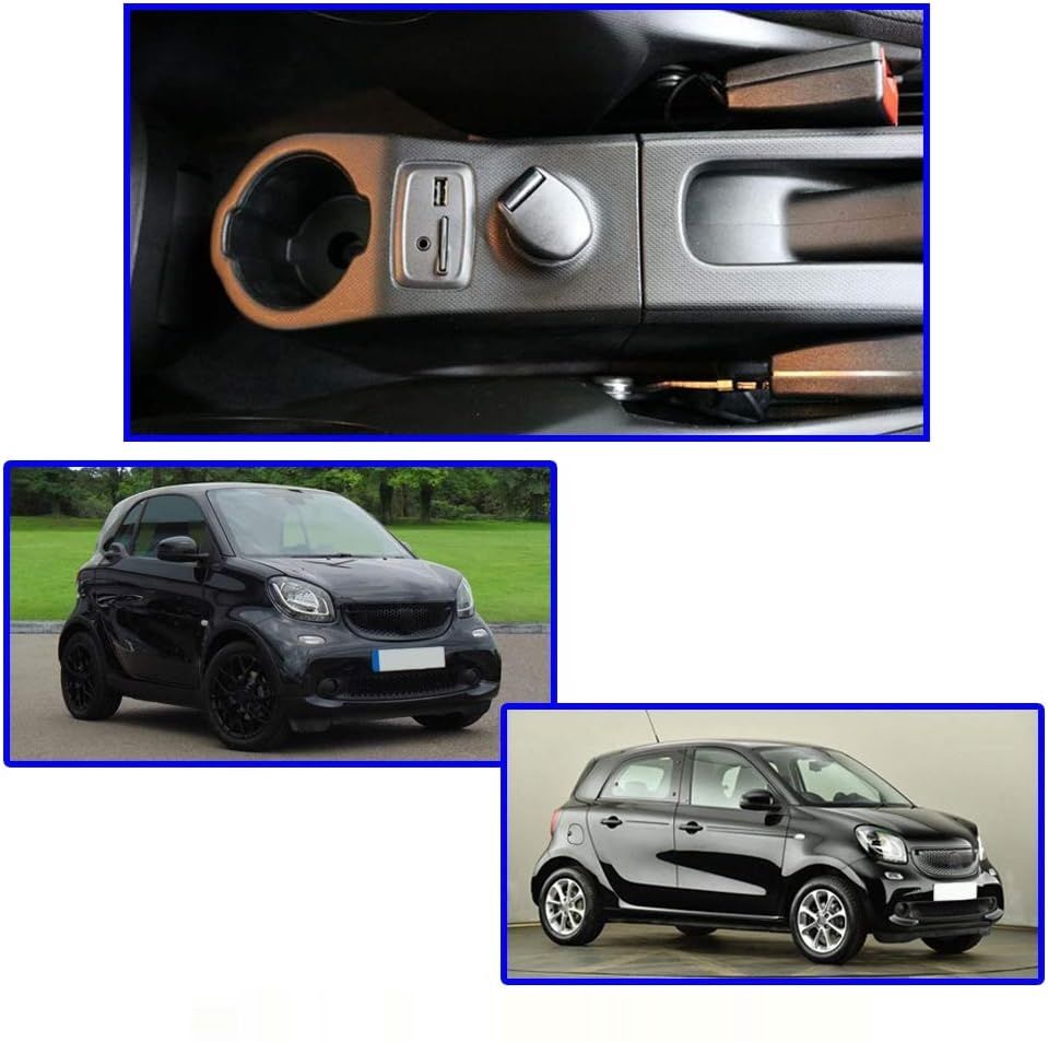 Podłokietnik skórzany Fortwo Forfour 2014-2019, konsola środkowa schowek