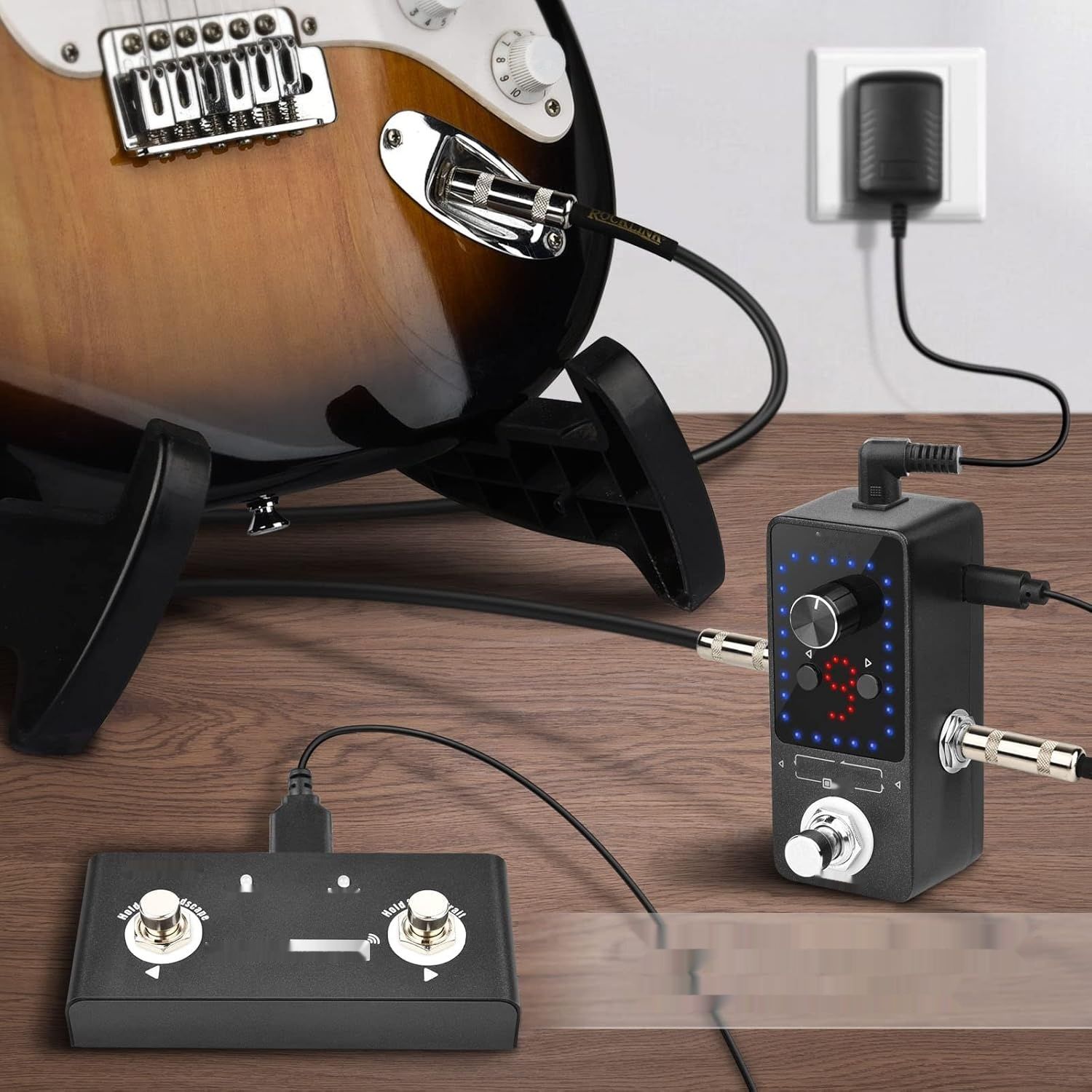 LEKATO Gitarowy looper 9 pętli 40 minut, tuner, nielimitowany overdub