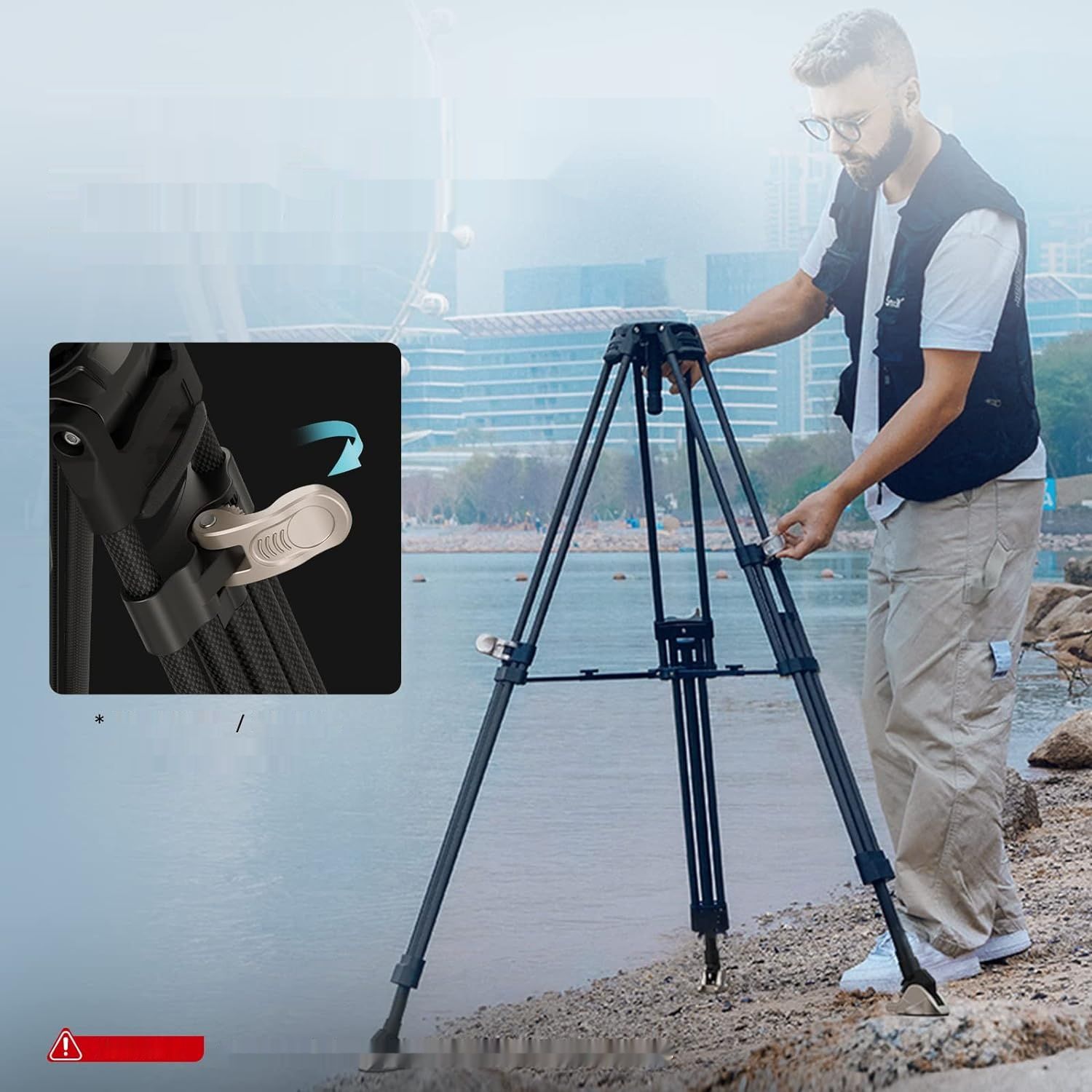 SMALLRIG 72&quot; Statyw Wideo, Włókno Węglowe, Misą 75mm, Do 25kg - 4167