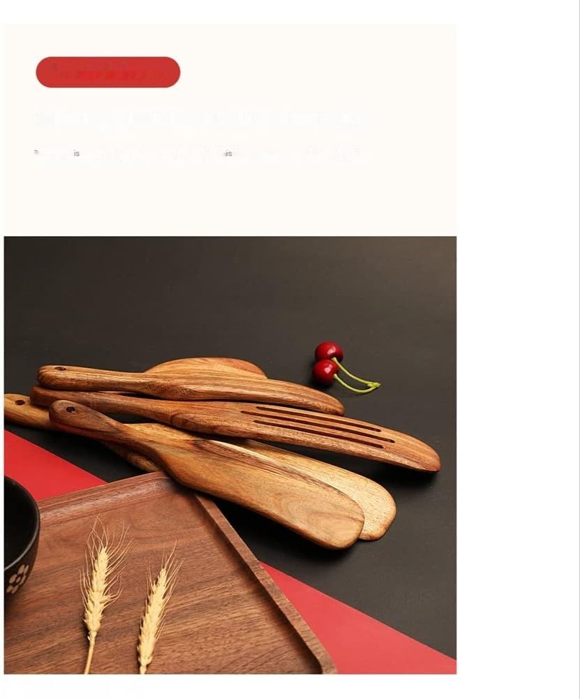 Myqqhbs Spurtle Drewniany Zestaw Ręcznie Wykonany, Wytrzymały, Szkocki