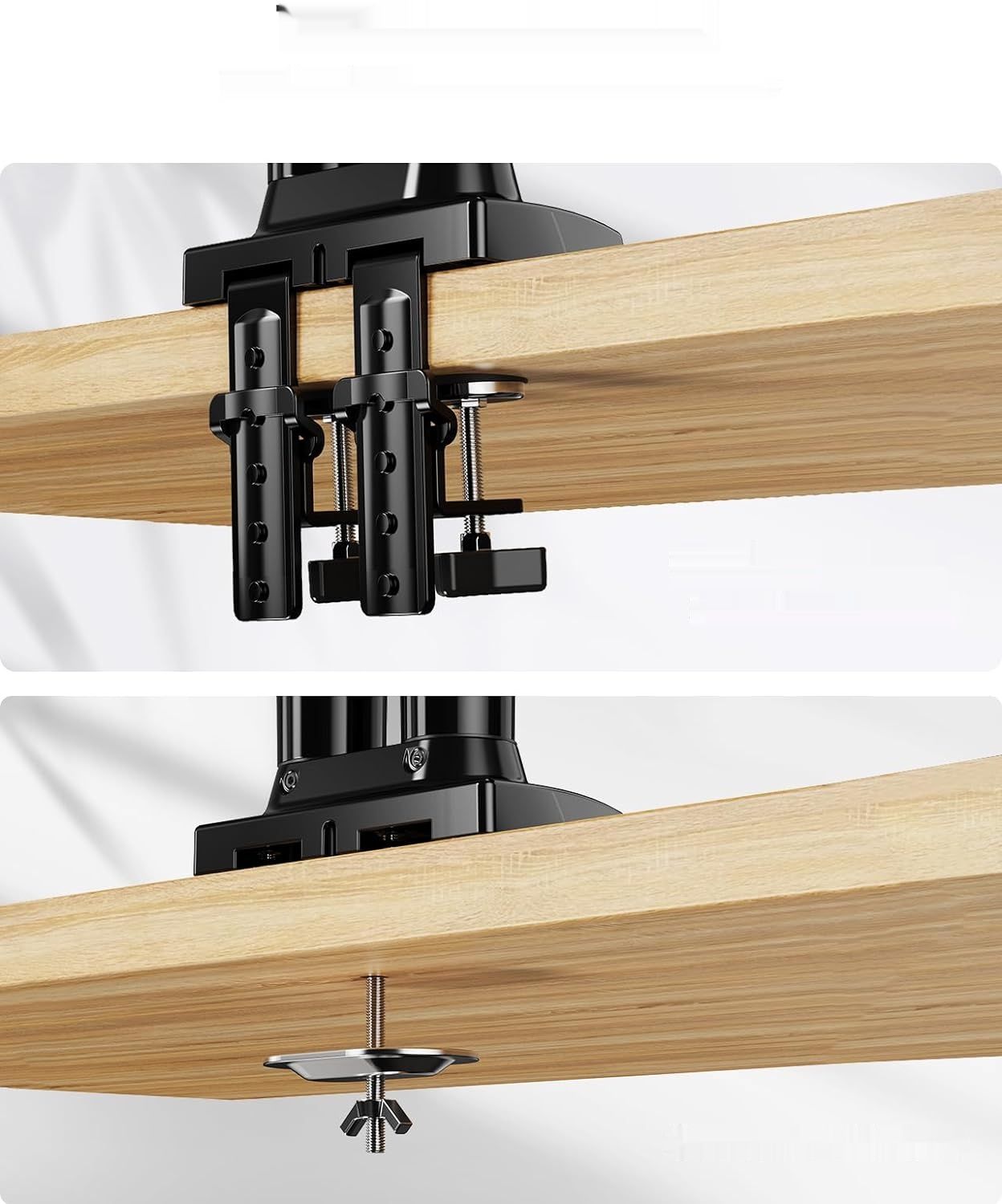 HUANUO Uchwyt na 2 Monitory 13-30&quot;, Ramię Gazowe, Vesa 75/100, 360° Obrót