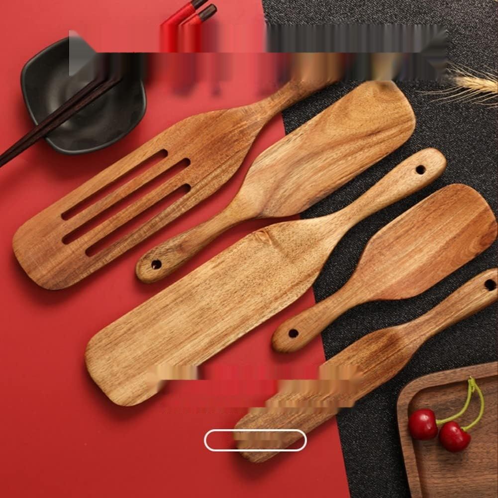 Myqqhbs Spurtle Drewniany Zestaw Ręcznie Wykonany, Wytrzymały, Szkocki