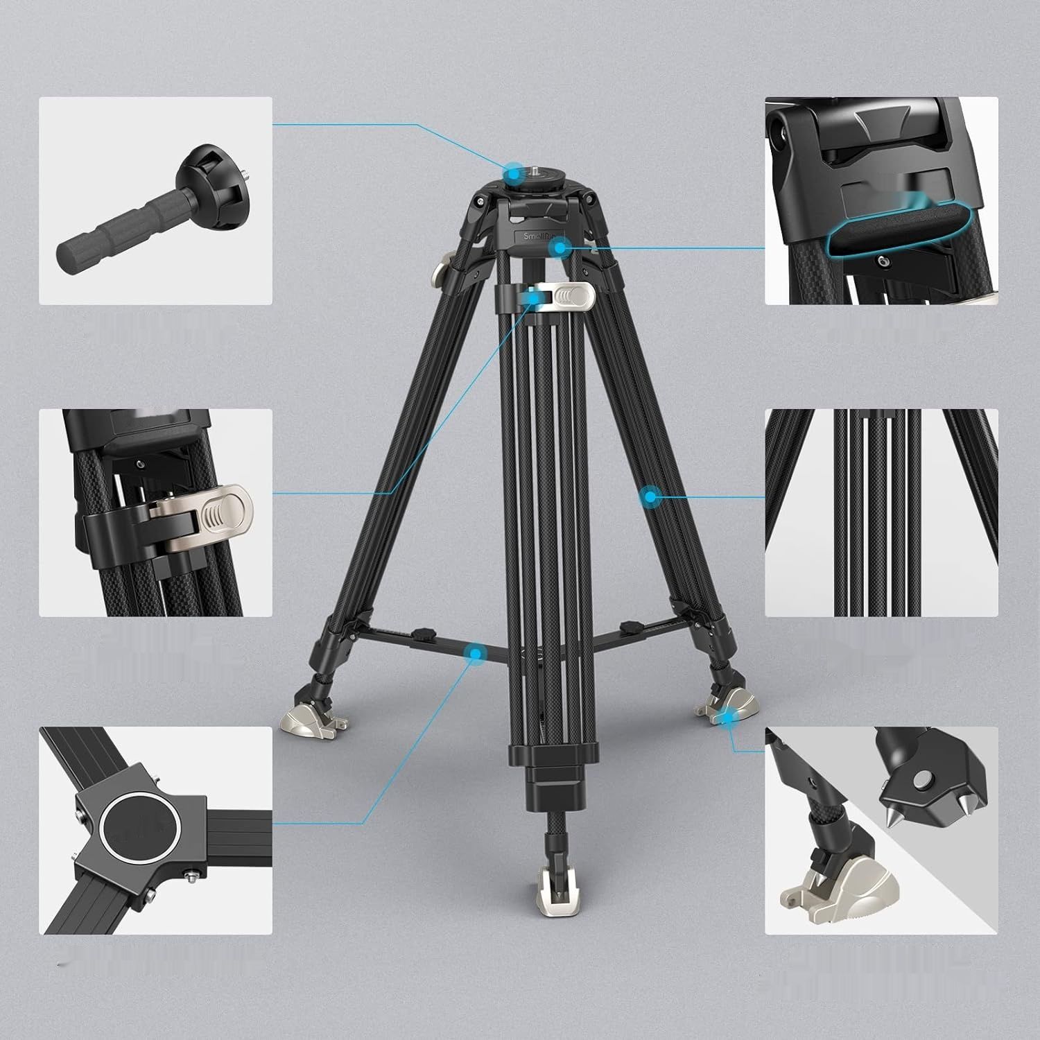 SMALLRIG 72&quot; Statyw Wideo, Włókno Węglowe, Misą 75mm, Do 25kg - 4167