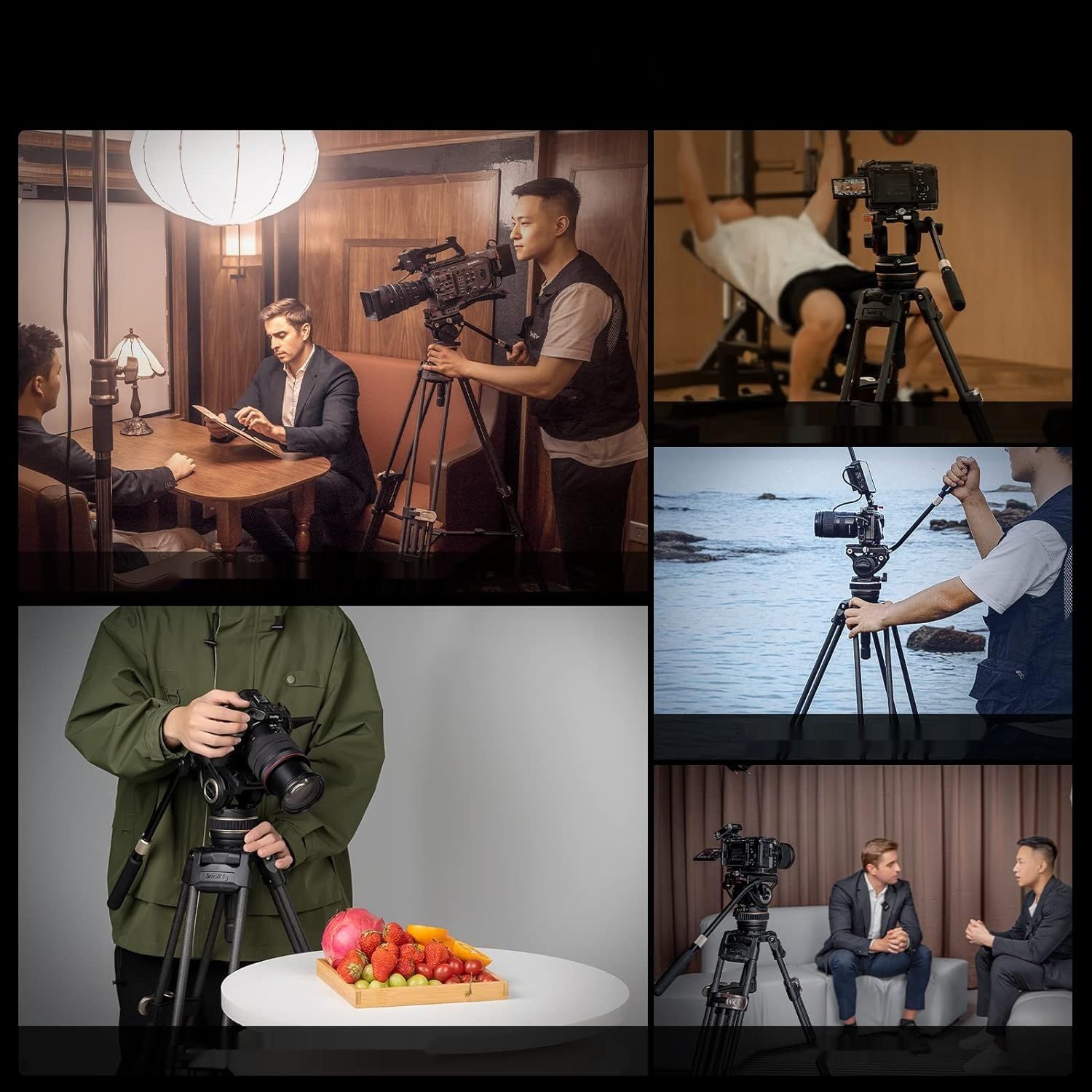 SMALLRIG 72&quot; Statyw Wideo, Włókno Węglowe, Misą 75mm, Do 25kg - 4167