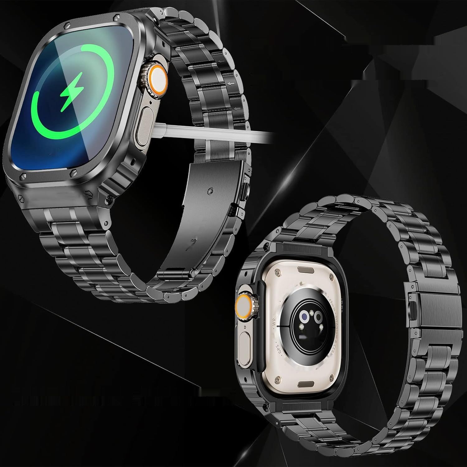 Amznew Bransoleta do Apple Watch Ultra 49mm, Metal, Szary kosmiczny