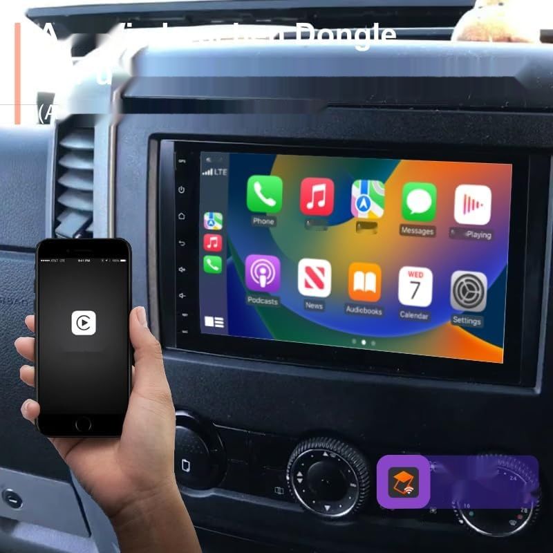 Amaseaudio Android 11 Autoradio, Carplay/Android Auto, DSP+, 2 Din, 9&quot; WiFi, BT 5.0
