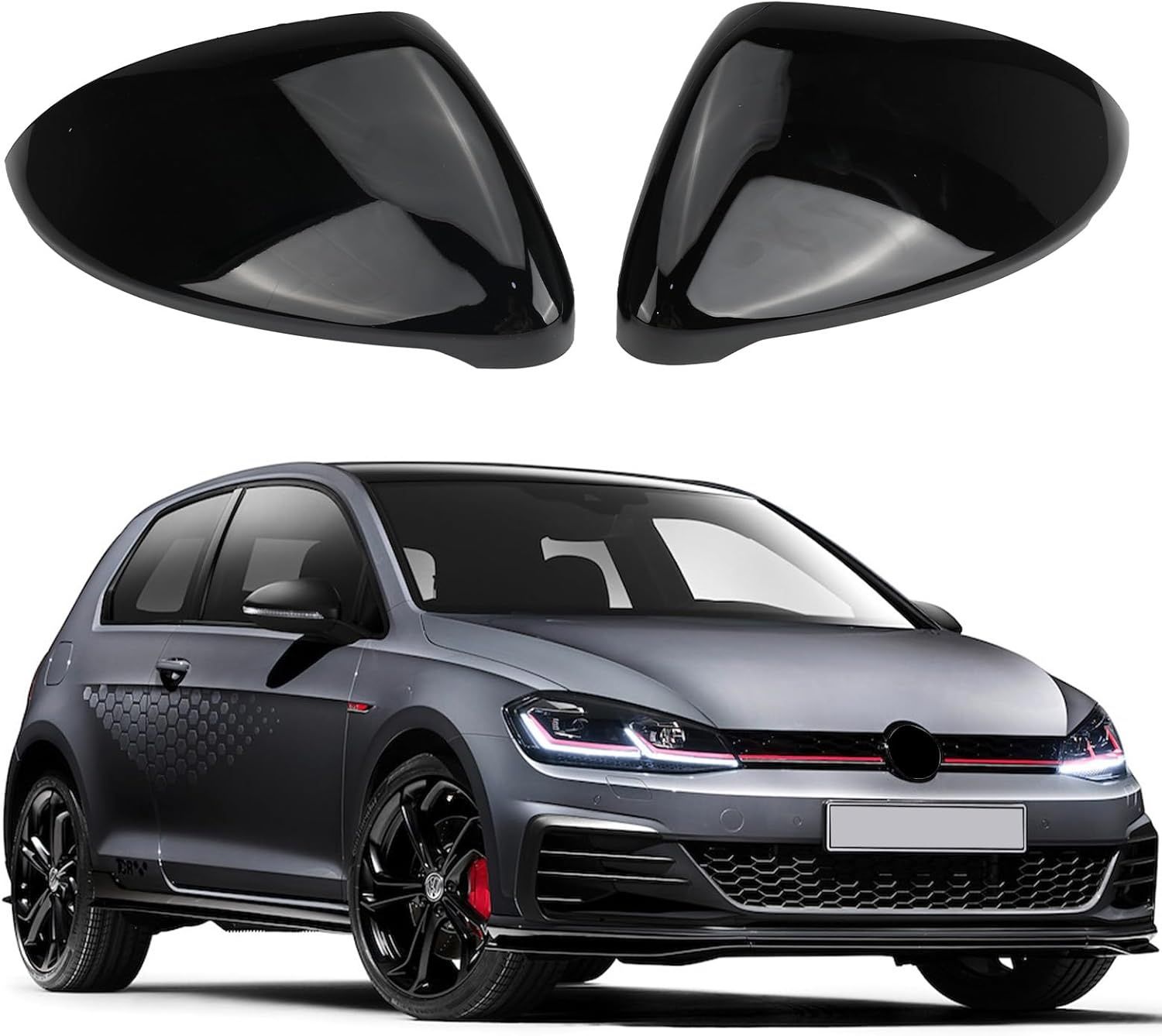 Pokrywy lusterek do VW Golf MK7 MK7.5 R GTD 2013-2018, Touran 2016-2017.