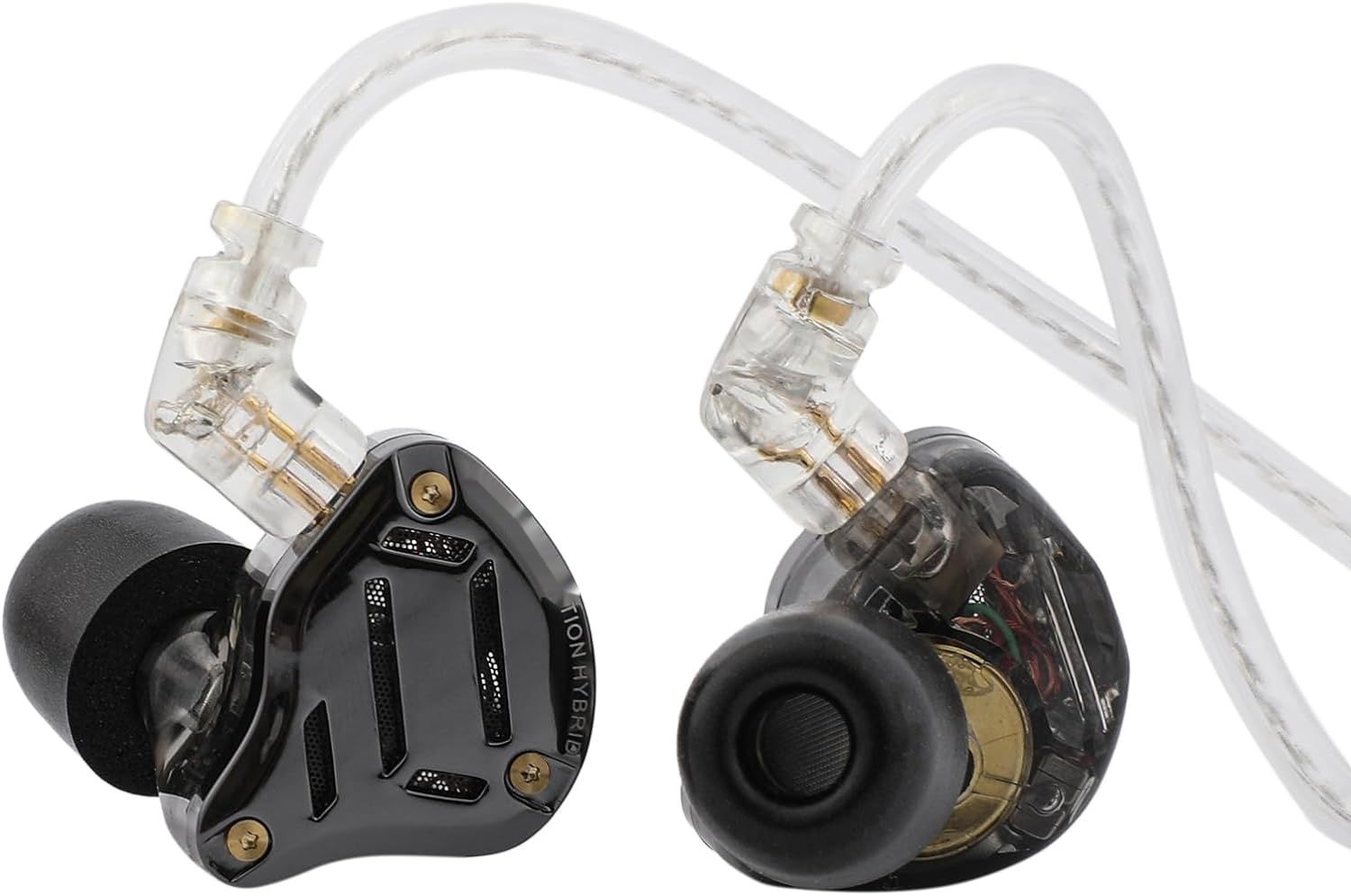 LINSOUL KZ ZS10 PRO 2 Słuchawki dokanałowe IEM, 1DD+4BA, Czarny, Bez Mikrofonu