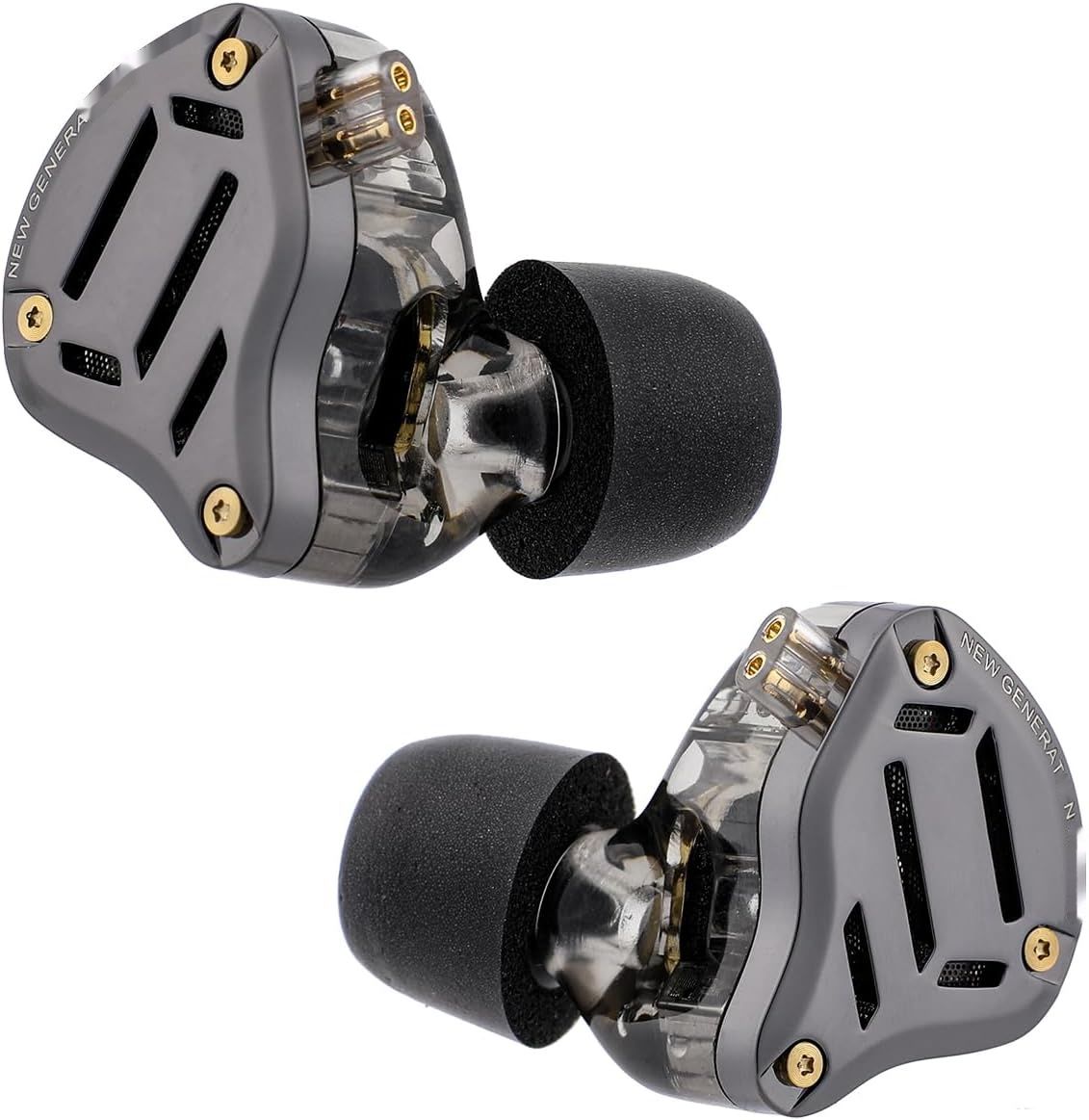 LINSOUL KZ ZS10 PRO 2 Słuchawki dokanałowe IEM, 1DD+4BA, Czarny, Bez Mikrofonu