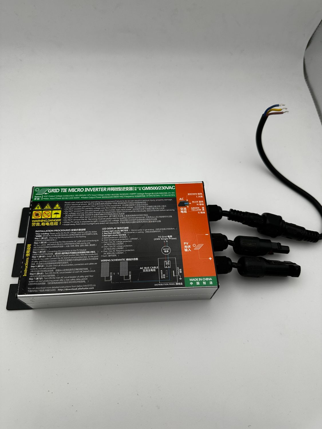 DIOSTA 500W Solar Inwerter MPPT Czysta Fala Sinusoidalna DC18V-50V