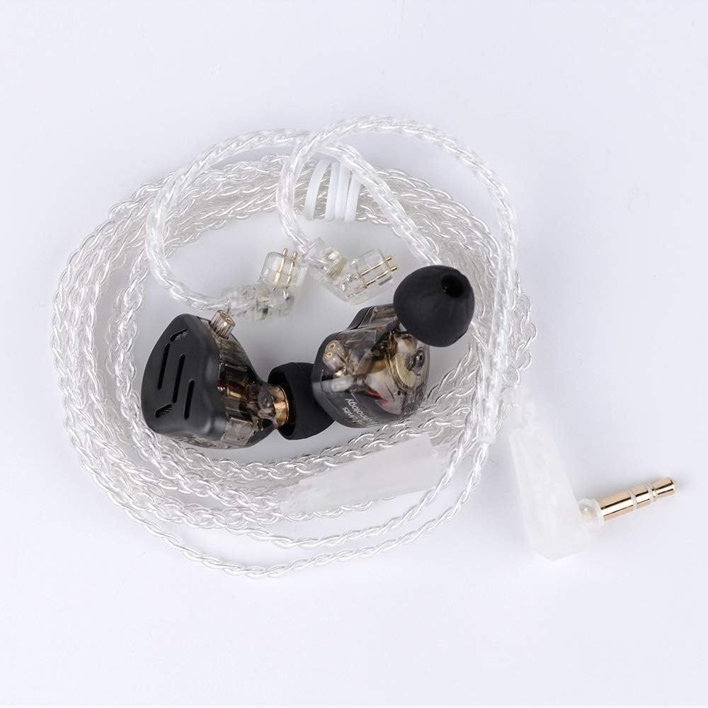 LINSOUL KZ Zax 1DD+7BA Hybrydowe Słuchawki HiFi z mikrofonem, czarne