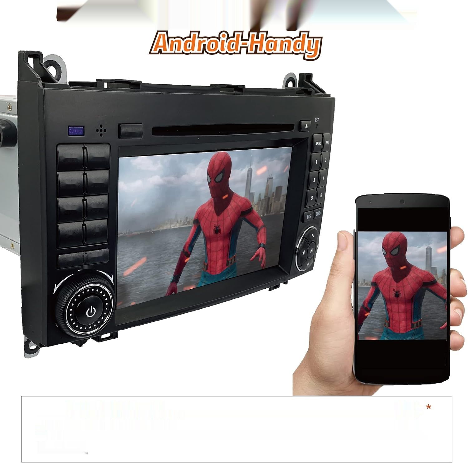 Amaseaudio Wince radio 2 DIN do Benz W169/W245/W906, 7&quot;, DVD, GPS, USB