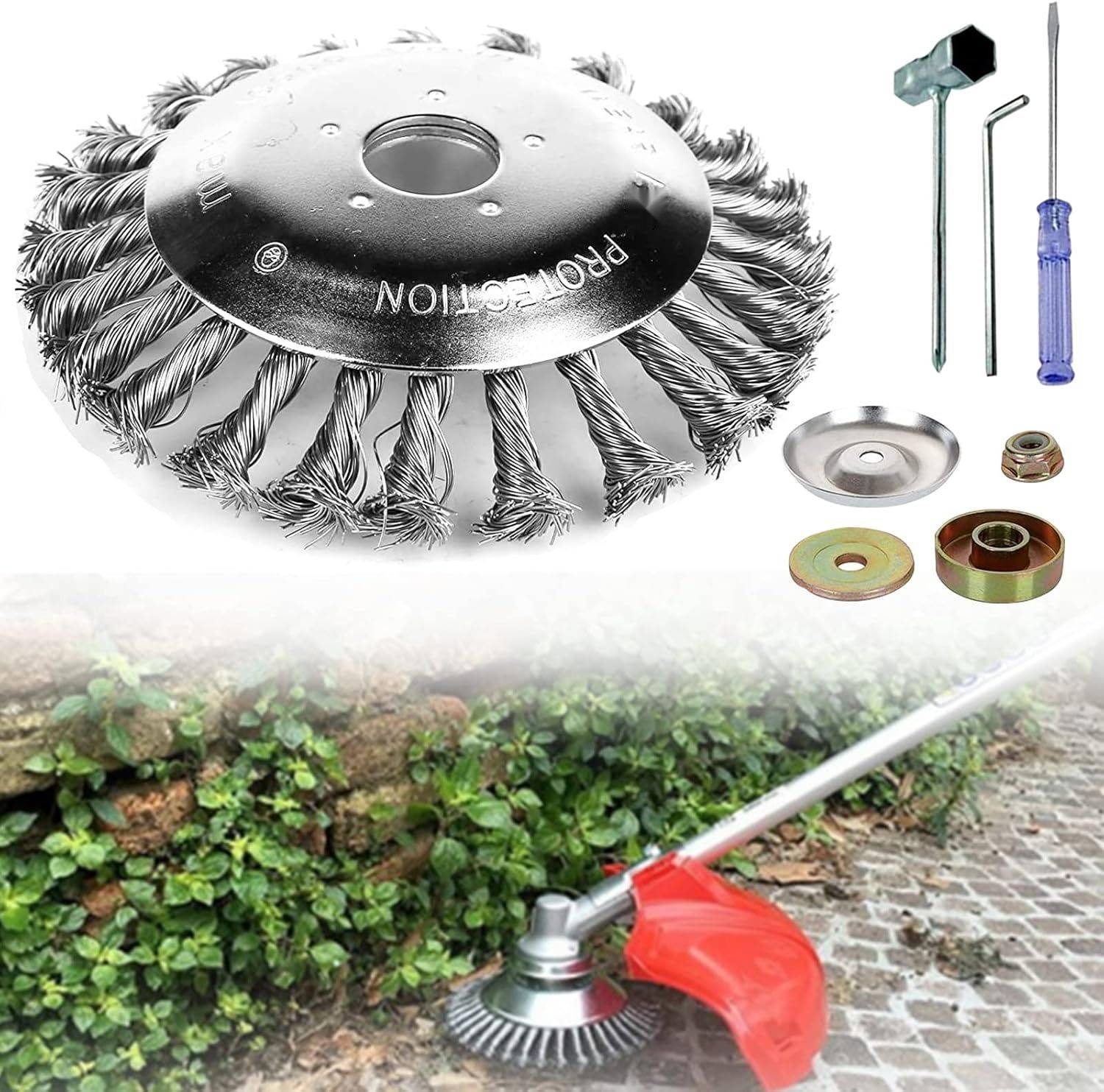 panthem Unowocześniony Trójząb do Chwastów Ø25,4 mm, Szczotka z Drutu
