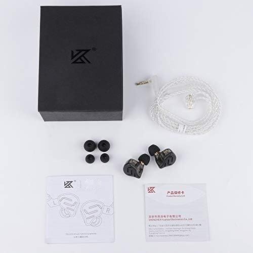 LINSOUL KZ Zax 1DD+7BA Hybrydowe Słuchawki HiFi z mikrofonem, czarne