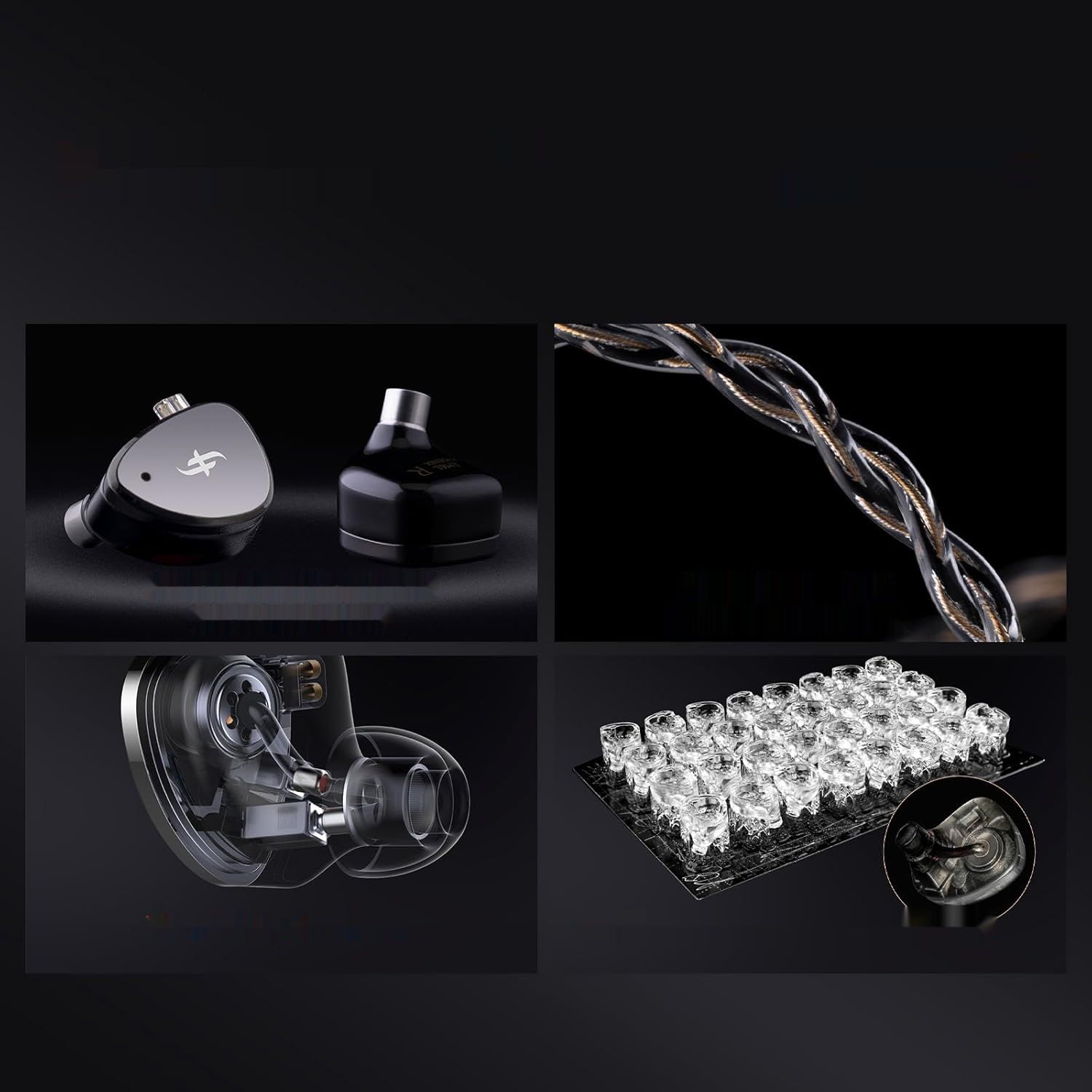 LINSOUL SIMGOT EM6L 1DD+4BA Hybrydowy Monitor IEM, Słuchawki HiFi, Gamingowe.