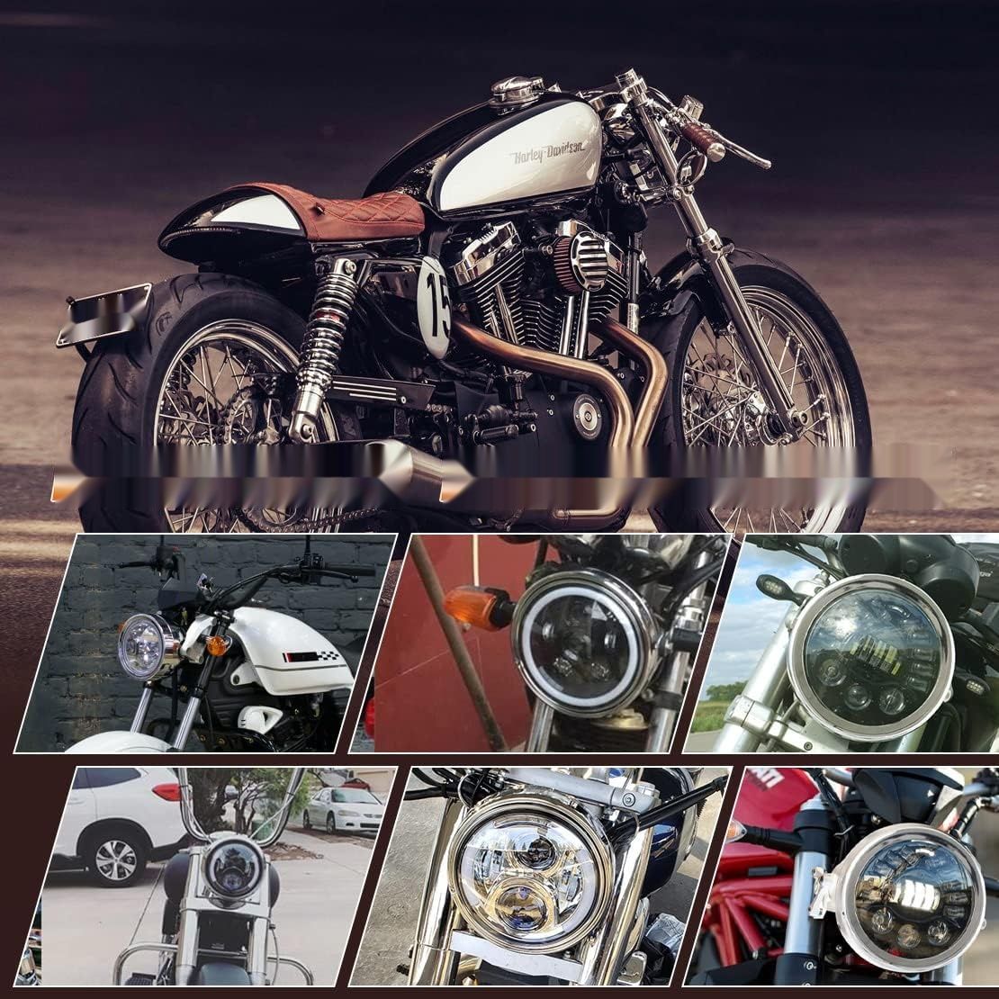 SKUNTUGUANG 5 3/4 5.75 cala LED uchwyt reflektora do Harley Davidson