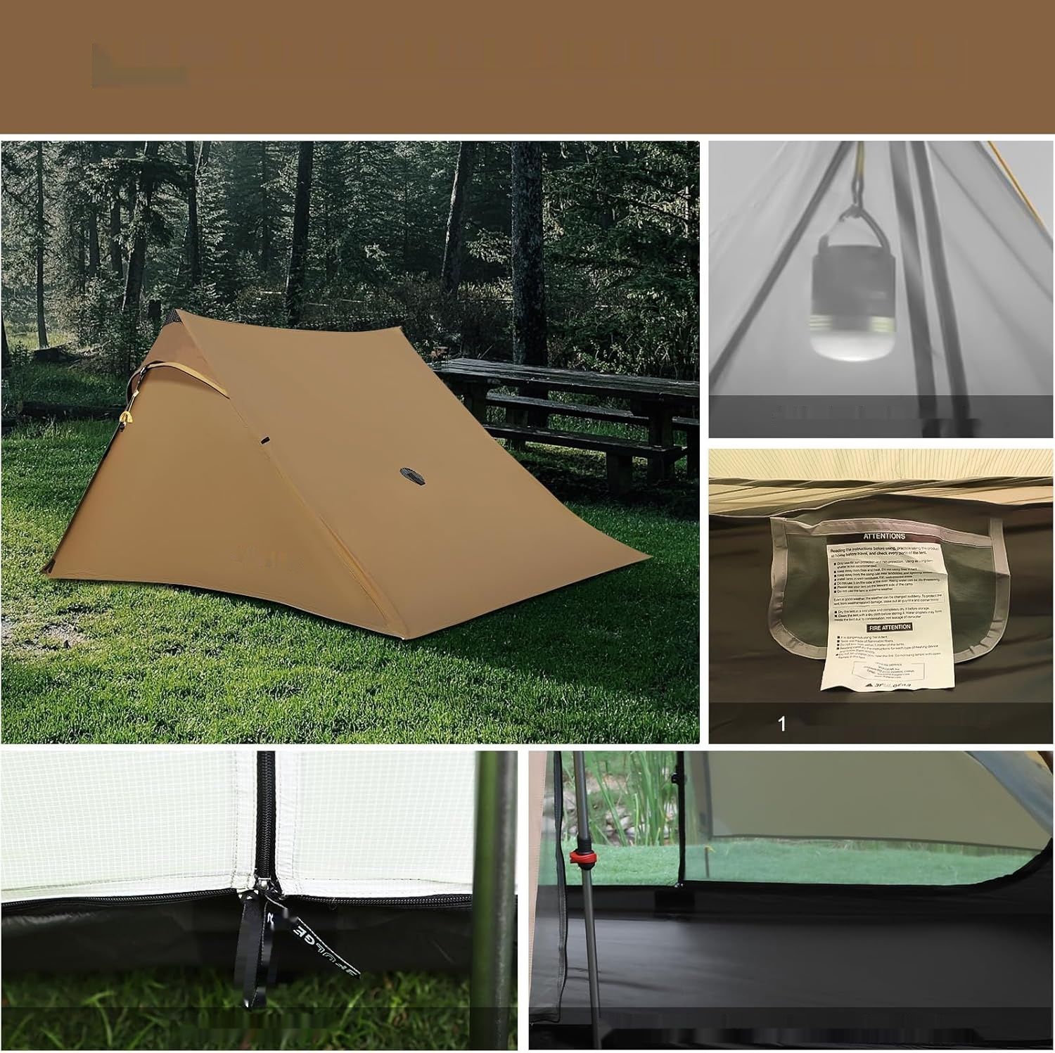 3F UL Gear Lanshan PRO ultralekki namiot 1/2-osobowy 3/4 sezony 20D