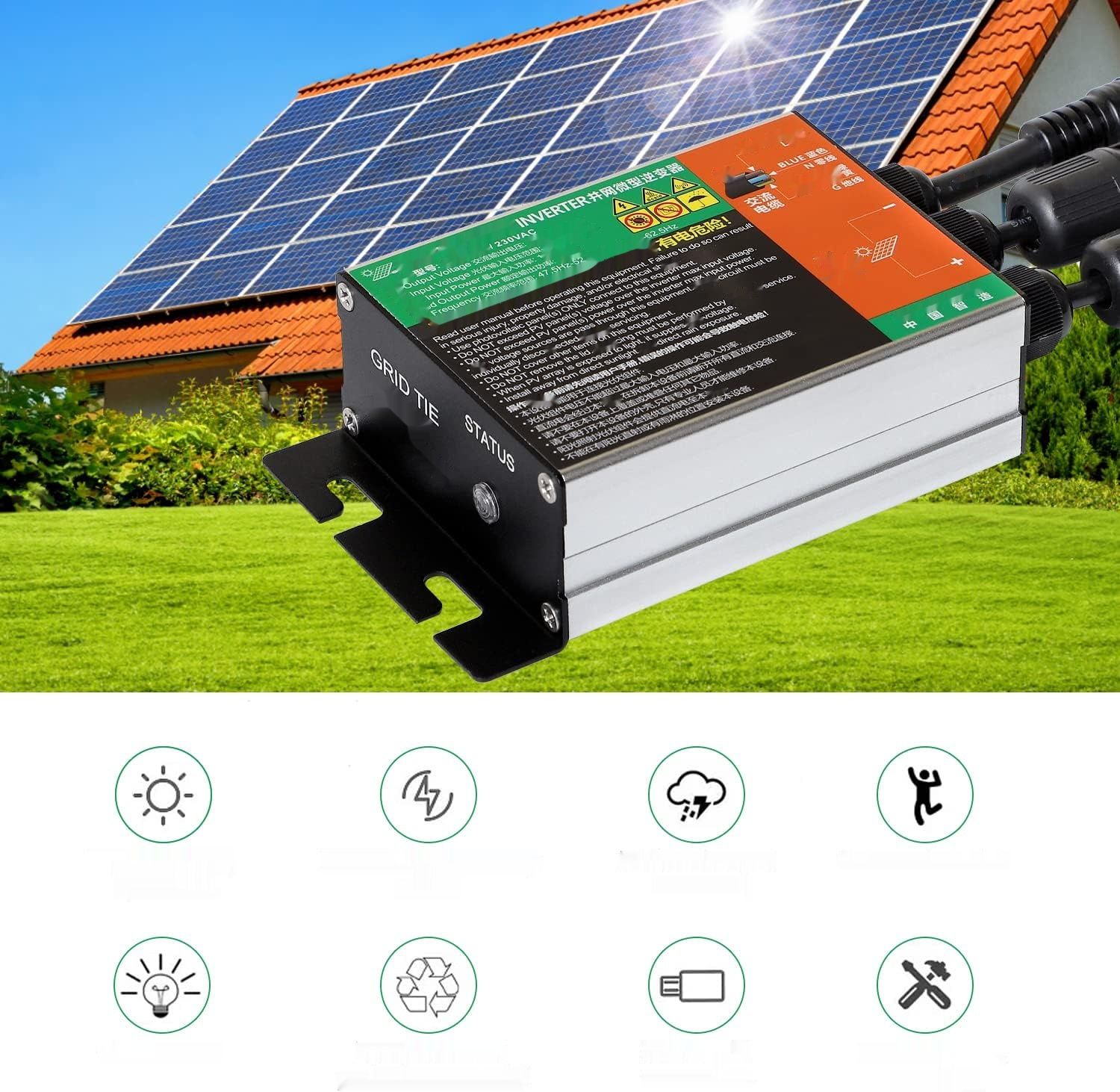 DIOSTA 500W Solar Inwerter MPPT Czysta Fala Sinusoidalna DC18V-50V