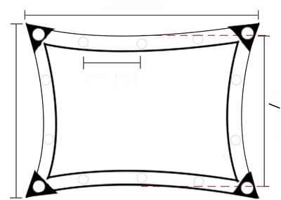 BeGrit 2,7m x 4m Siatka Ochronna Przeciwsłoneczna 70% Czarna