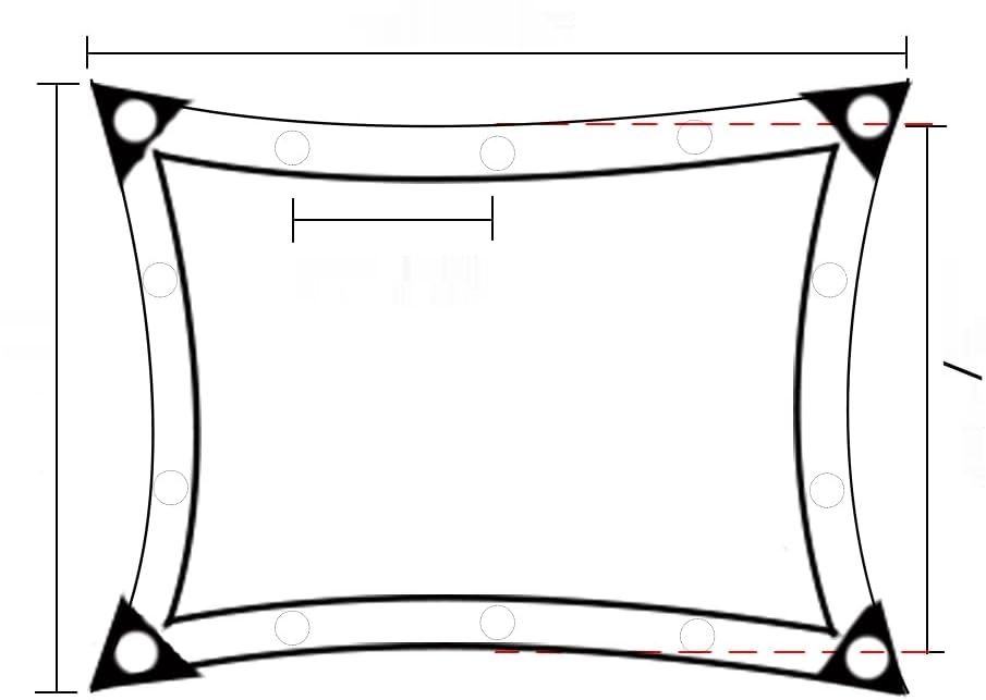 BeGrit 2,7m x 4m Siatka Ochronna Przeciwsłoneczna 70% Czarna