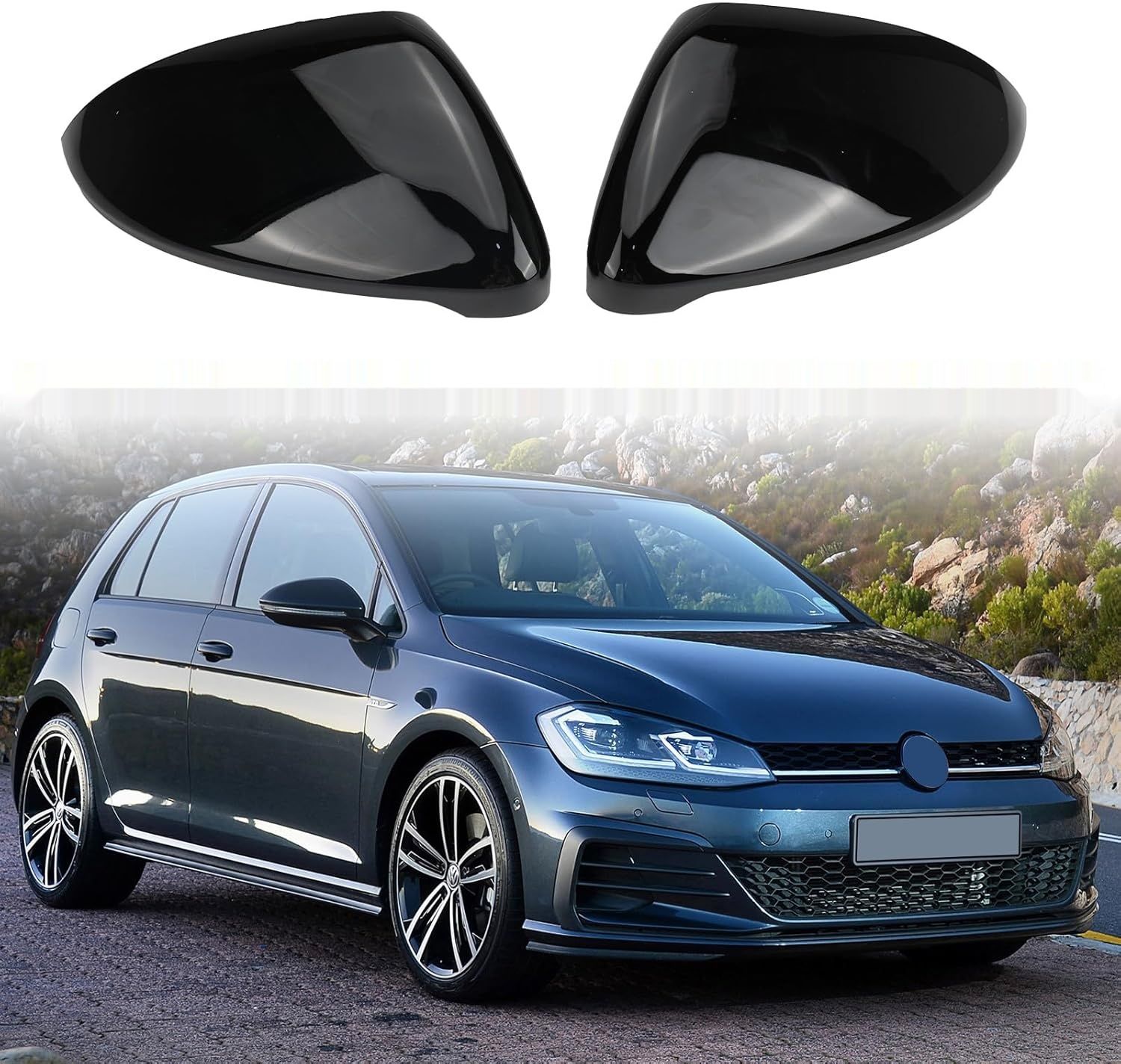 Pokrywy lusterek do VW Golf MK7 MK7.5 R GTD 2013-2018, Touran 2016-2017.