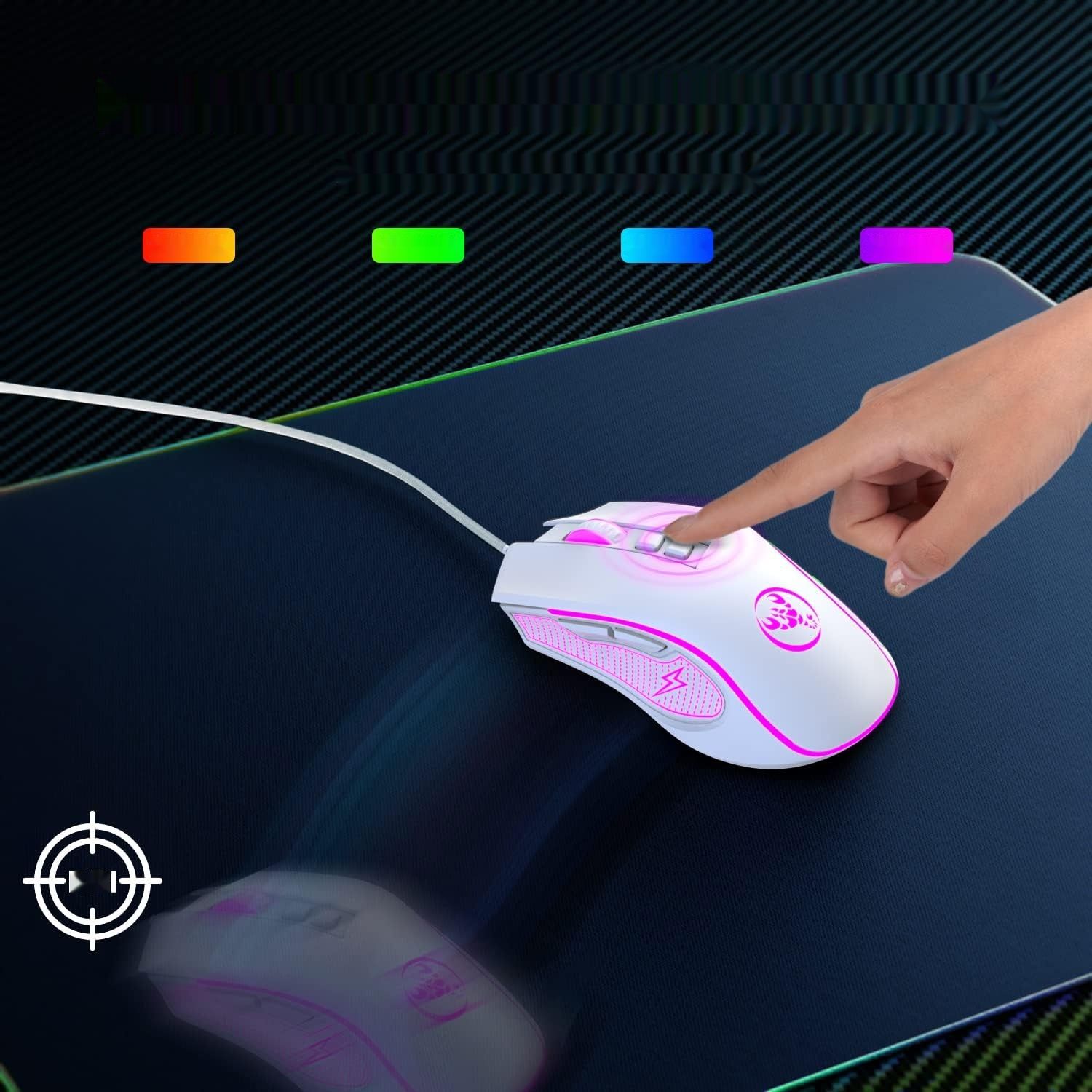 Zestaw Klawiatura i Mysz do Gier RGB, Klawiatura 61 klawiszy + Mysz 3600 DPI