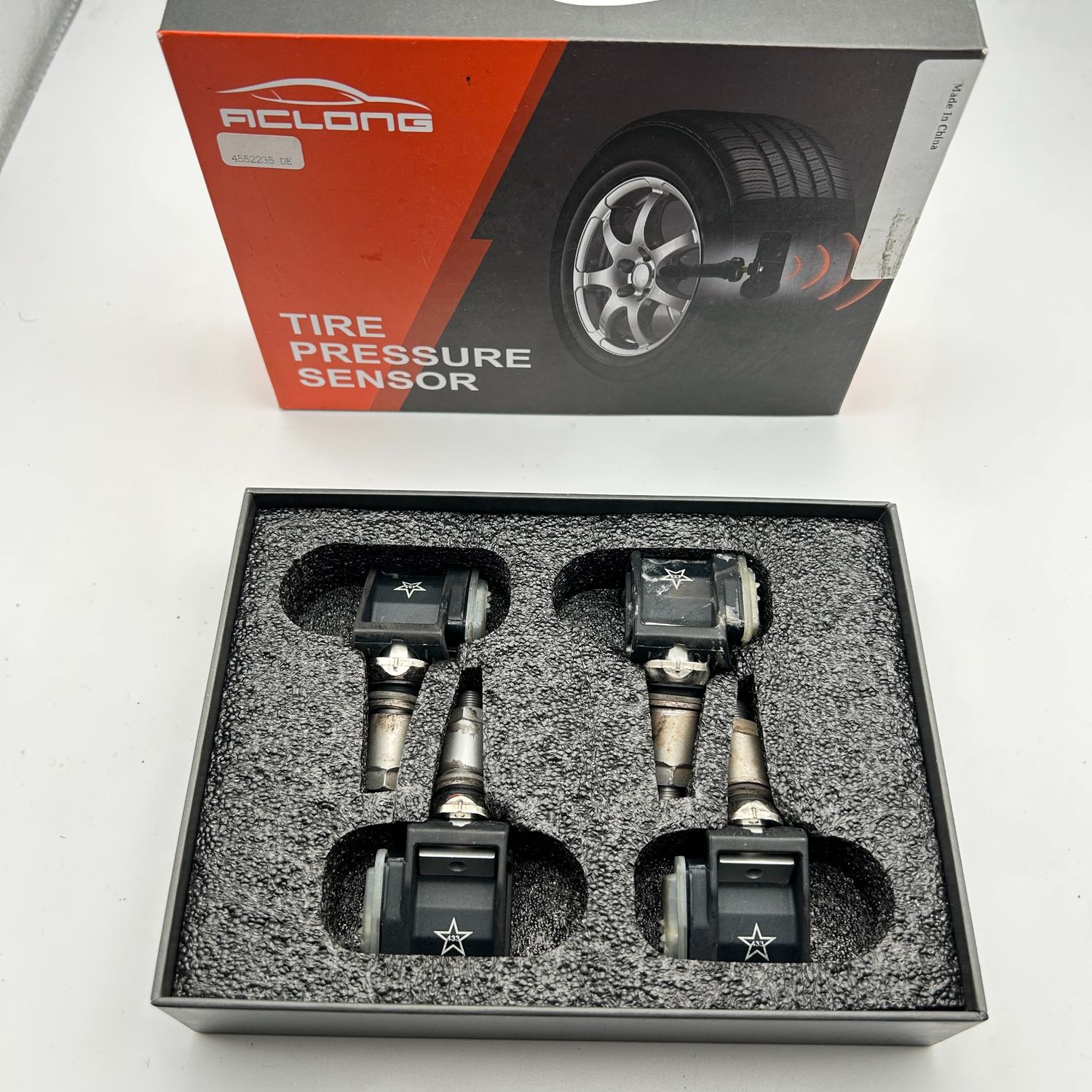 GEARZAAR ACLONG TPMS Sensor 433 MHz dla BMW, TPM 36106872774, 4 szt.